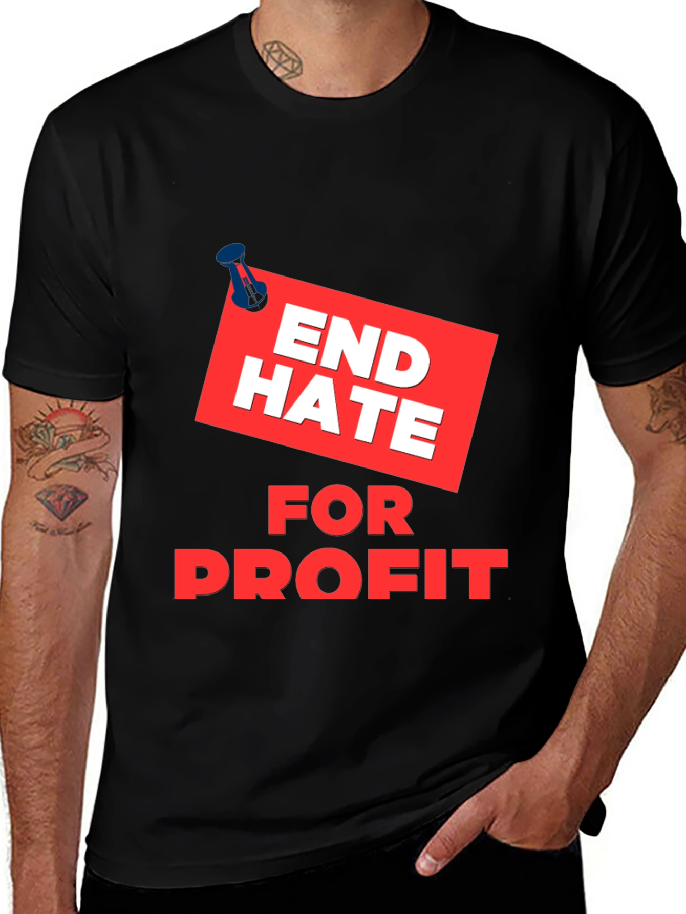 End Hate For Profit Black T-Shirt