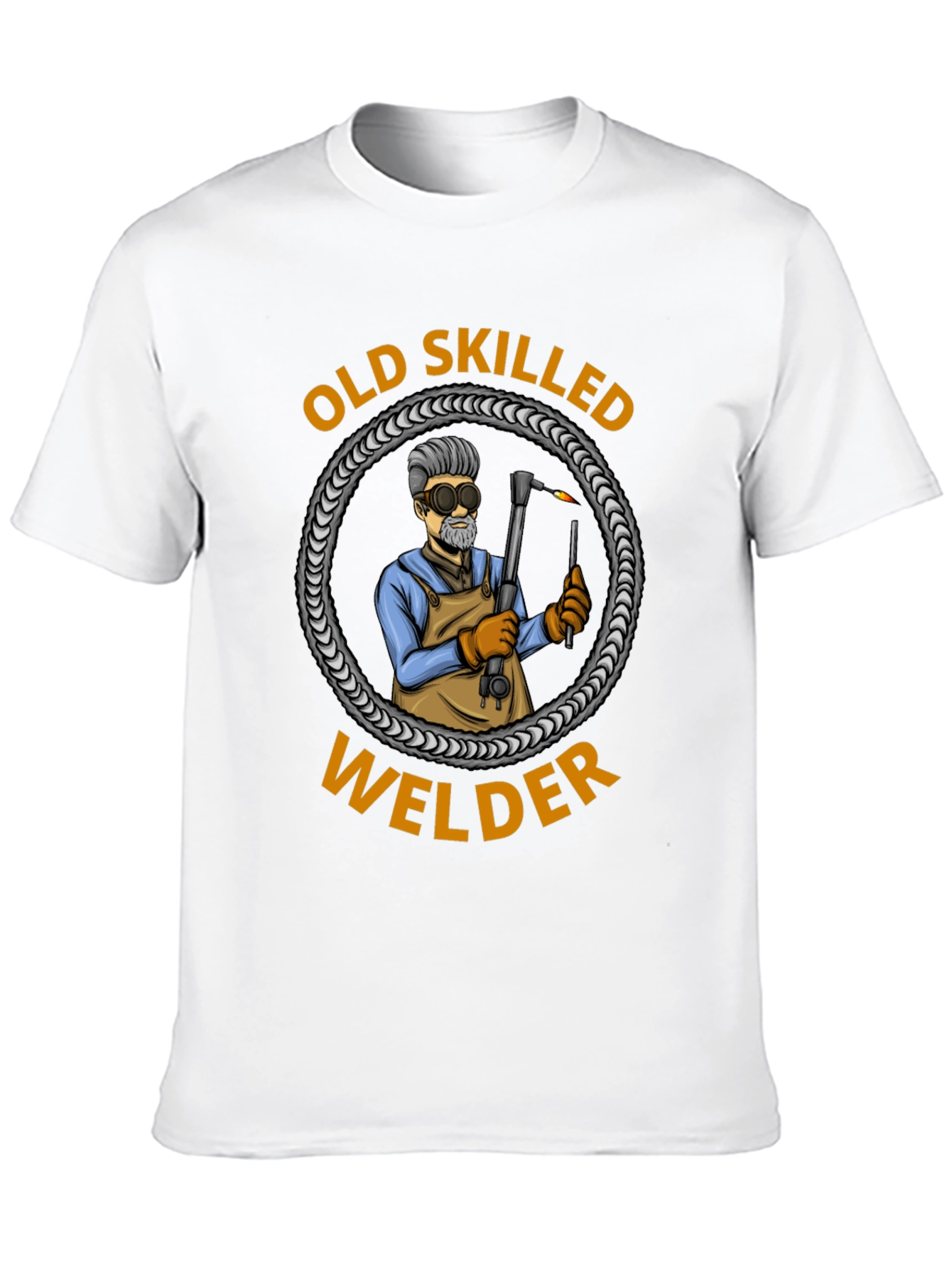 Old Skilled Welder Graphic T-Shirt - Black Cotton Tee