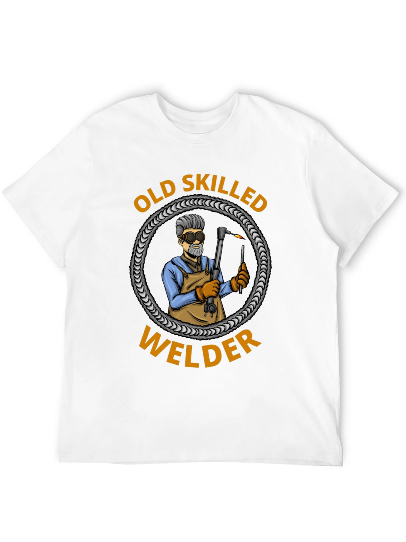 Old Skilled Welder Graphic T-Shirt - Black Cotton Tee