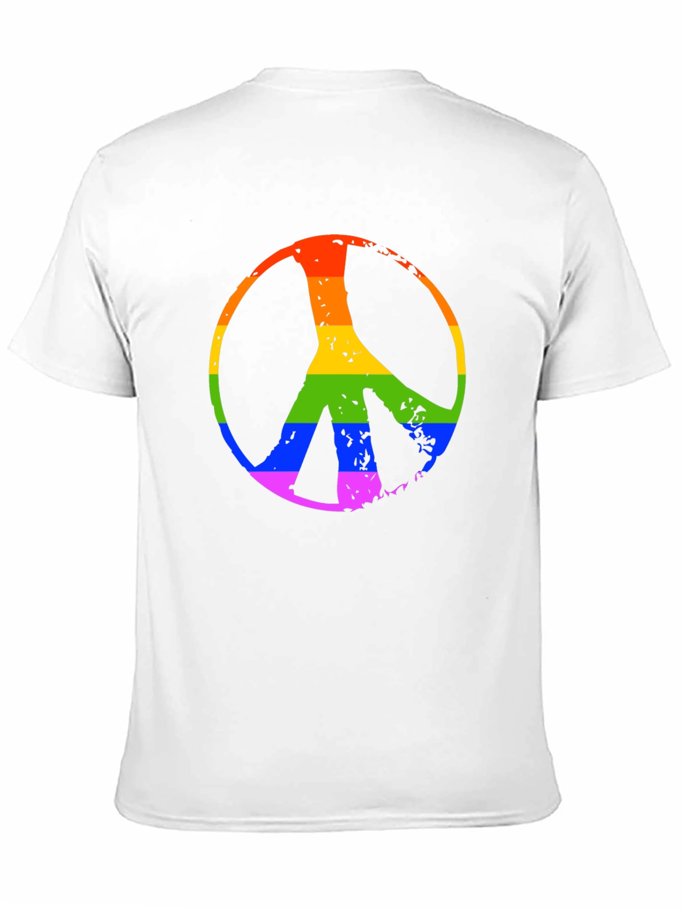 Rainbow Peace Sign Black T-Shirt