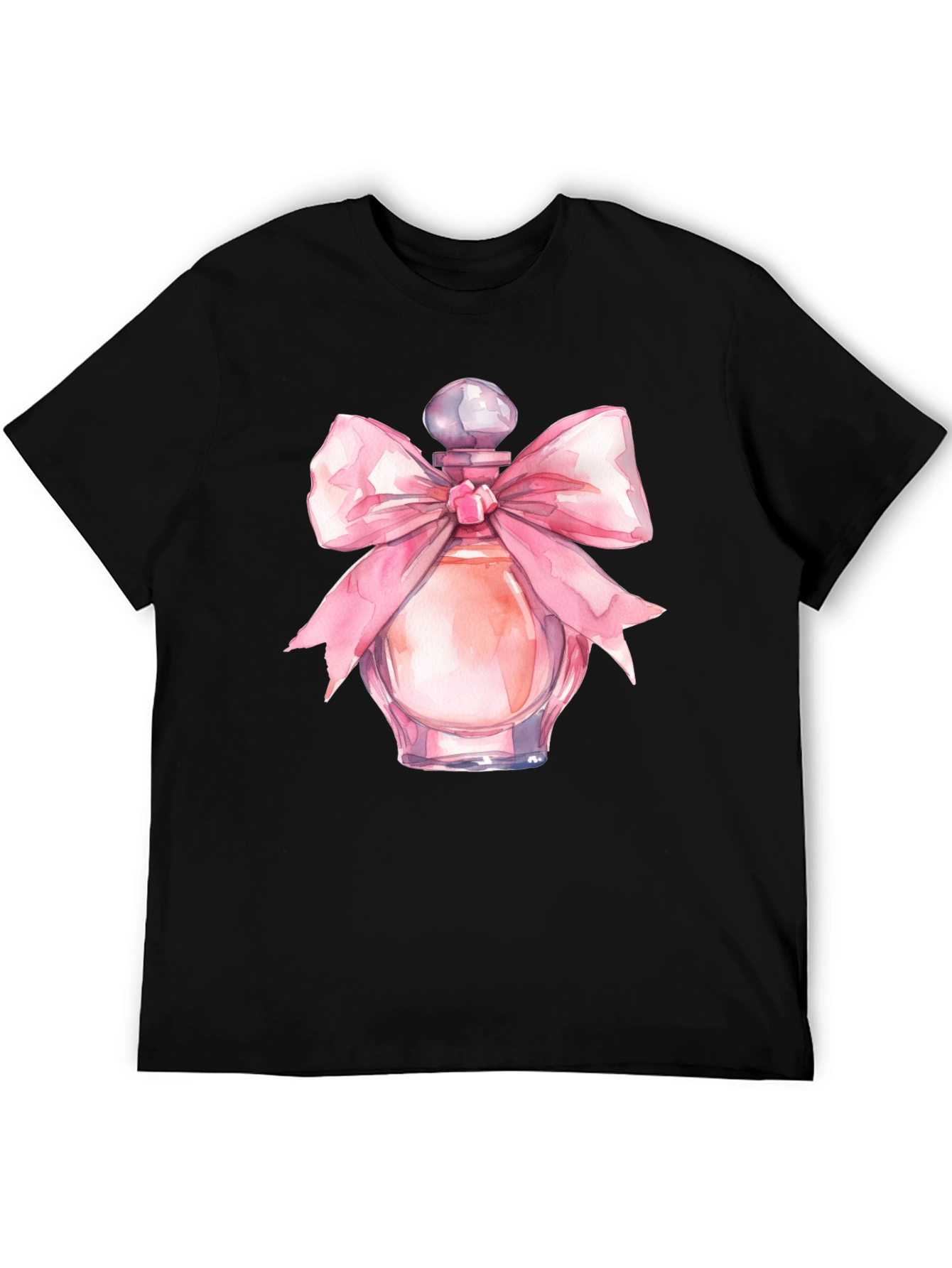 Perfume Bottle Graphic Tee - Black