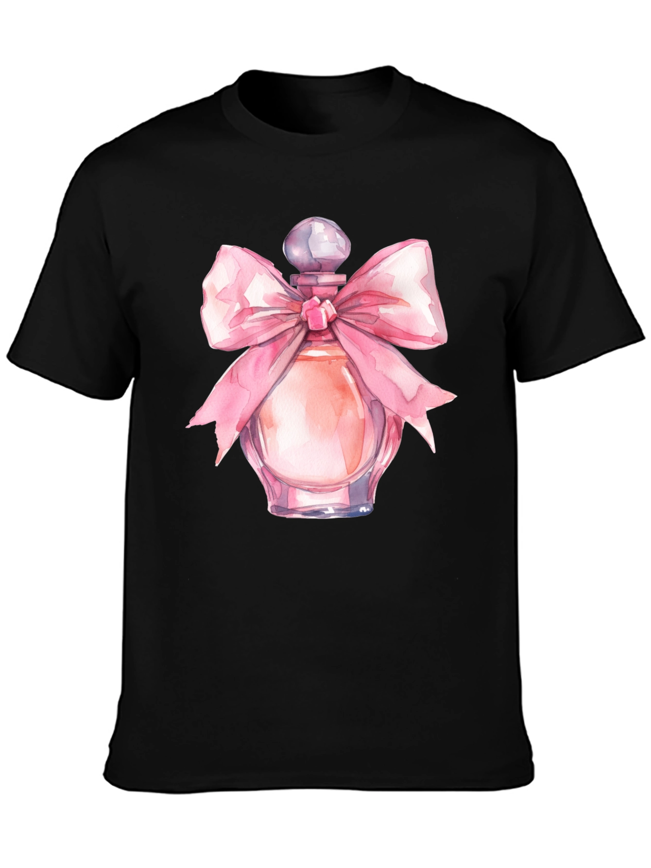 Perfume Bottle Graphic Tee - Black