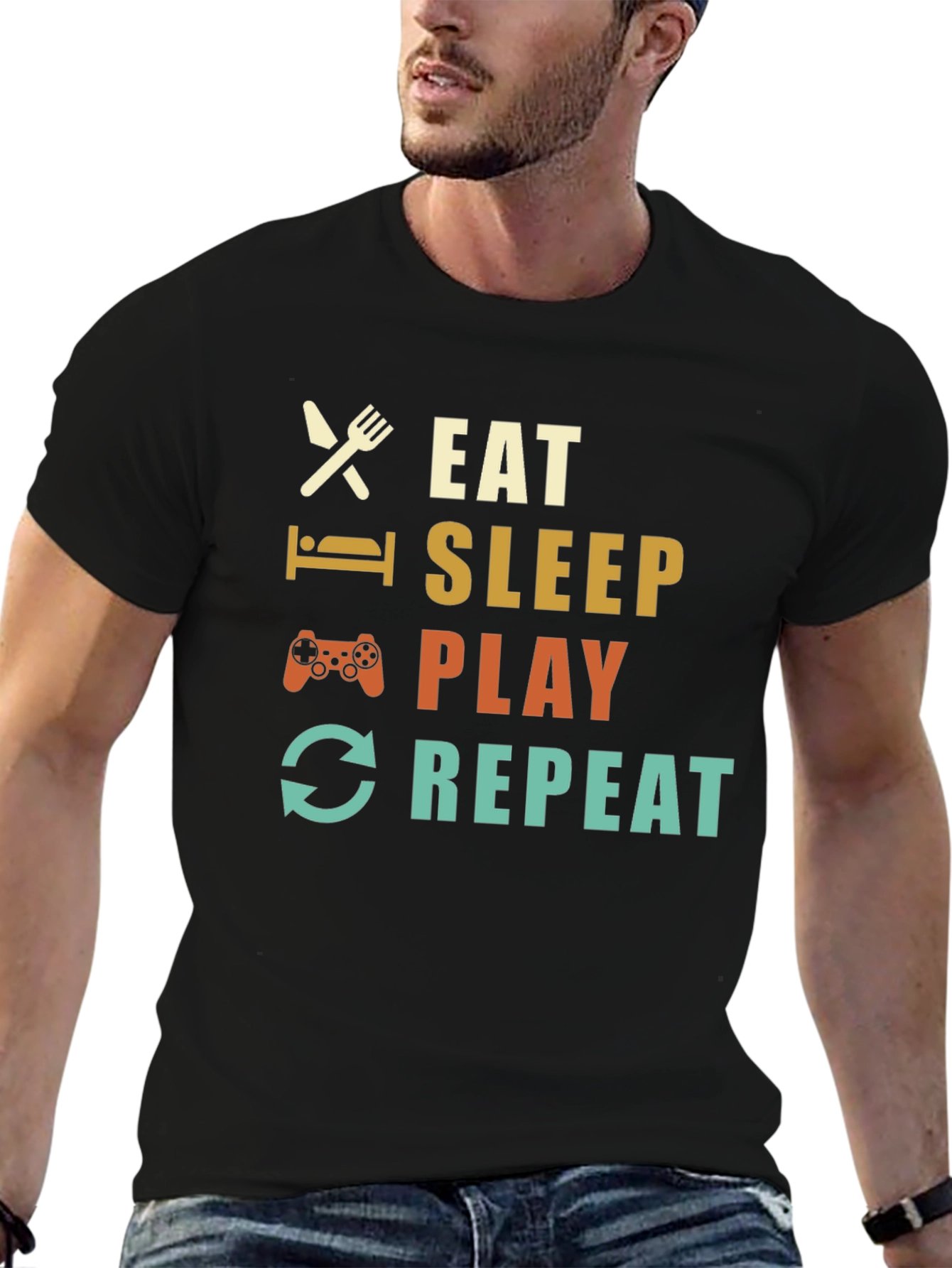 Eat Sleep Play Repeat Gamer T-Shirt