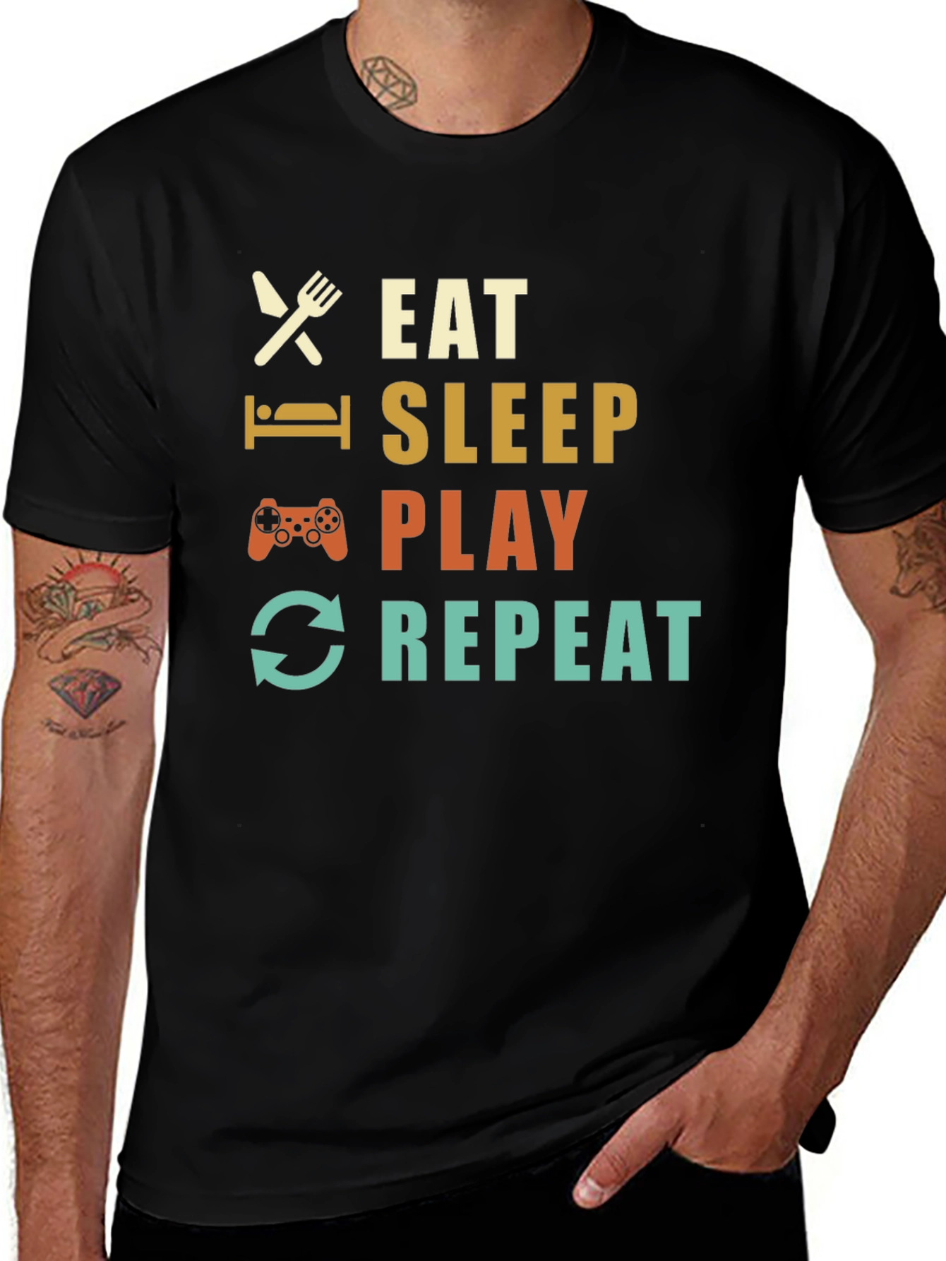 Eat Sleep Play Repeat Gamer T-Shirt