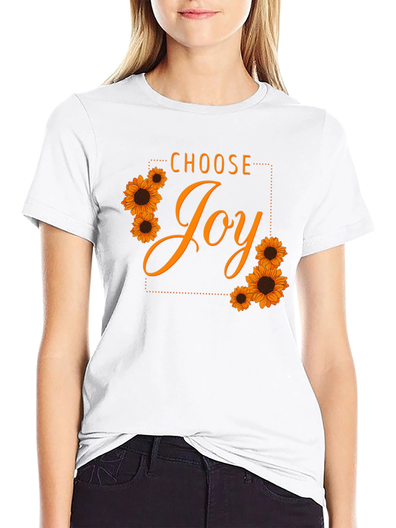 Choose Joy Sunflower Graphic T-Shirt