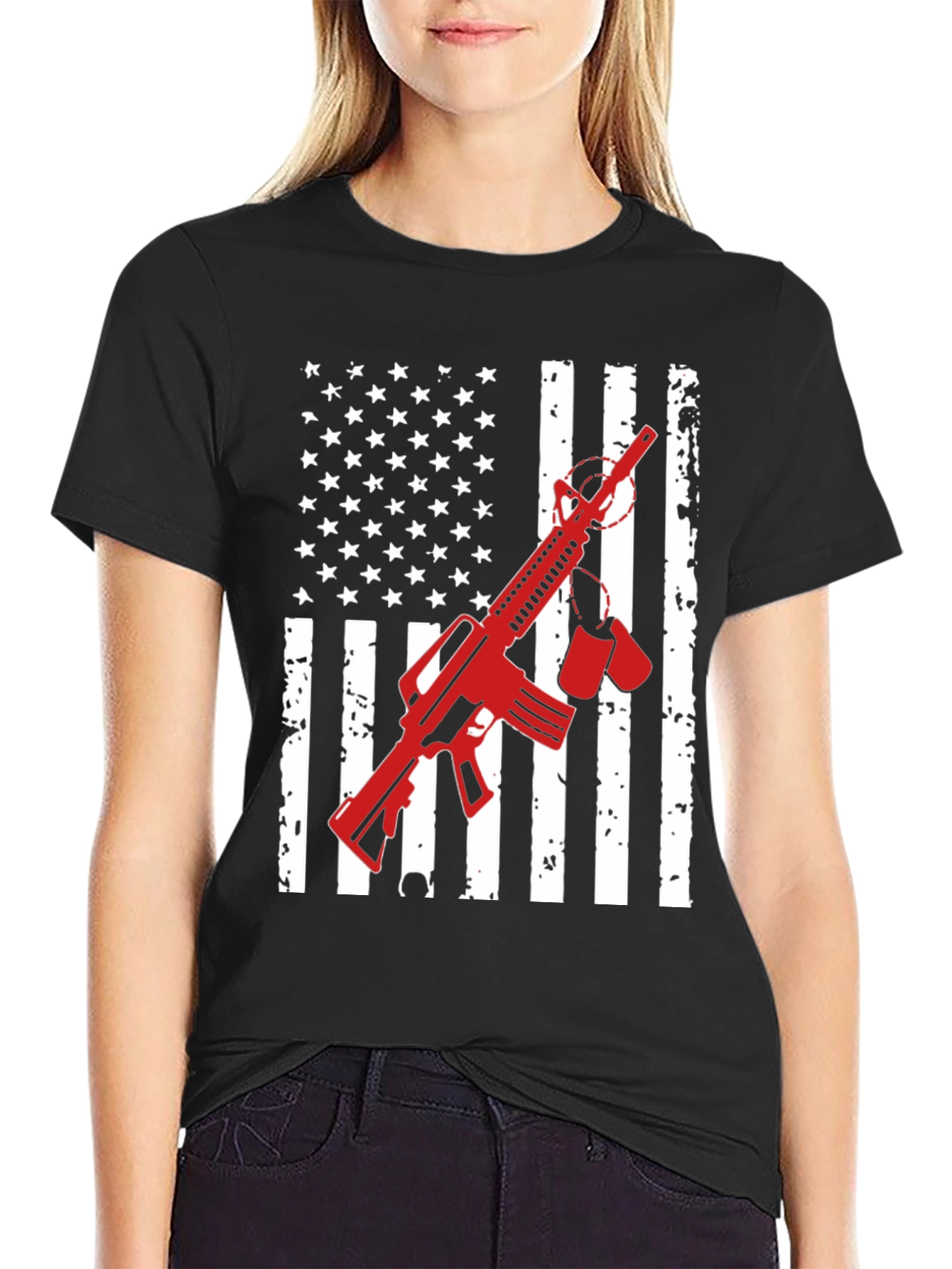 American Flag AR-15 Graphic Tee