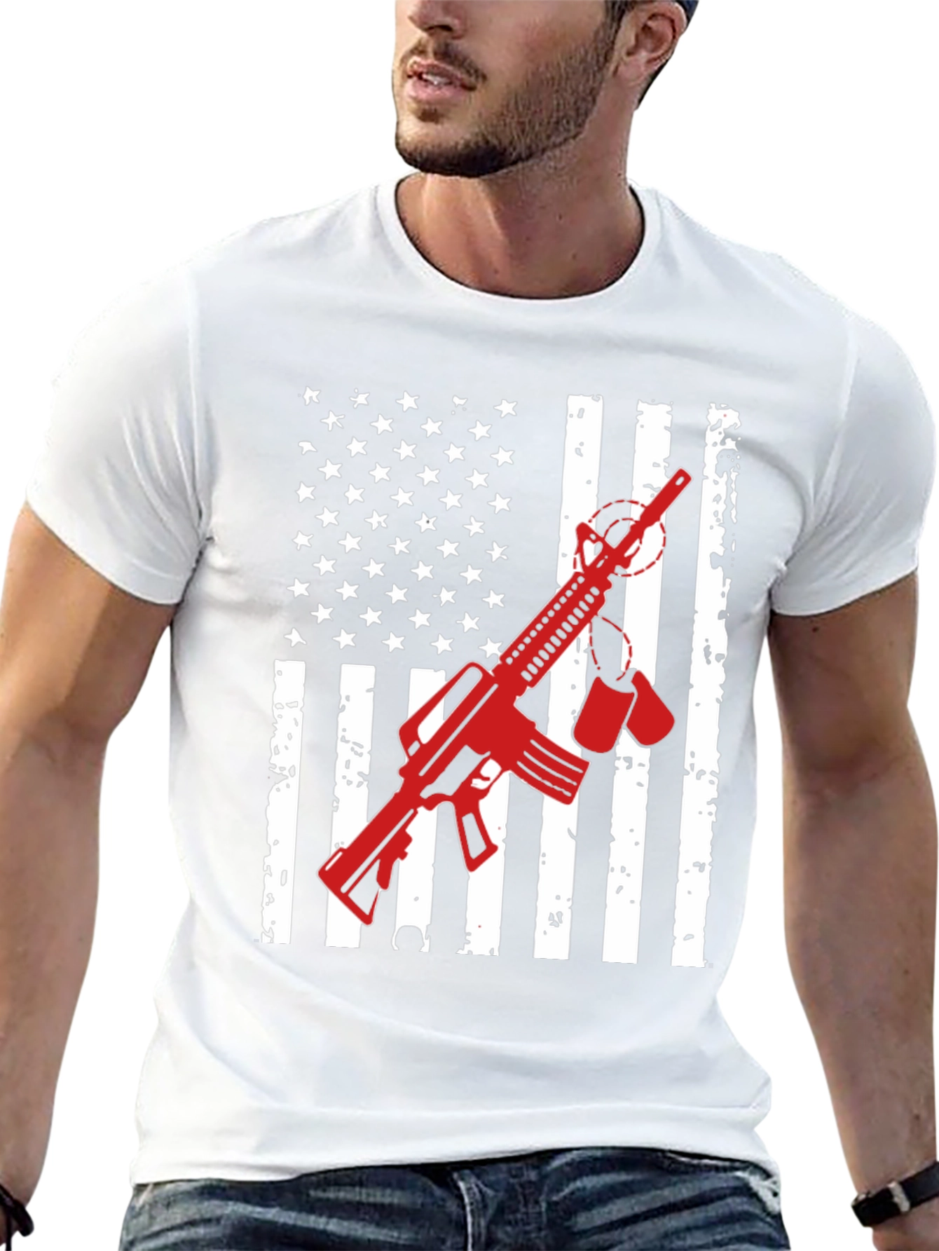 American Flag AR-15 Graphic Tee