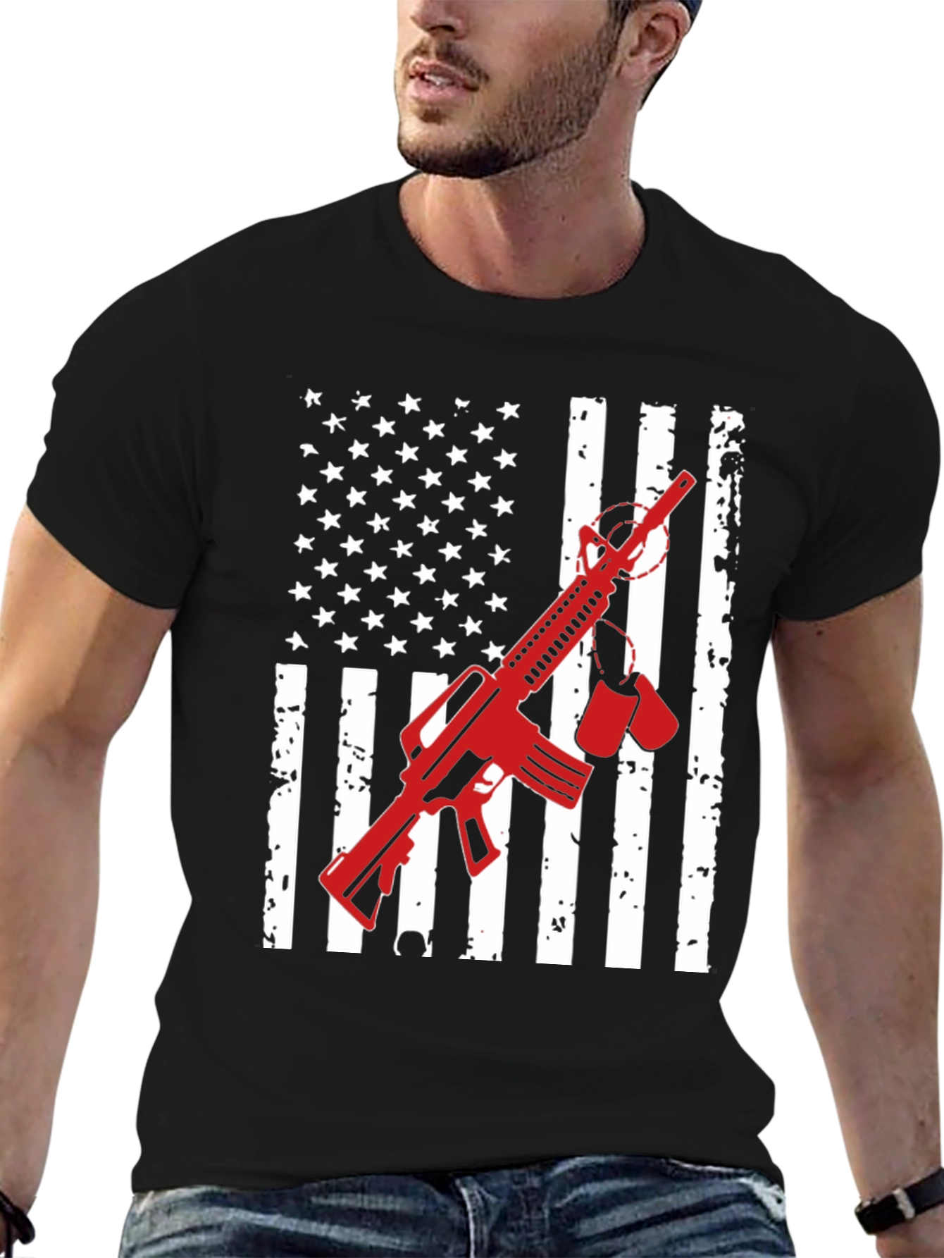American Flag AR-15 Graphic Tee