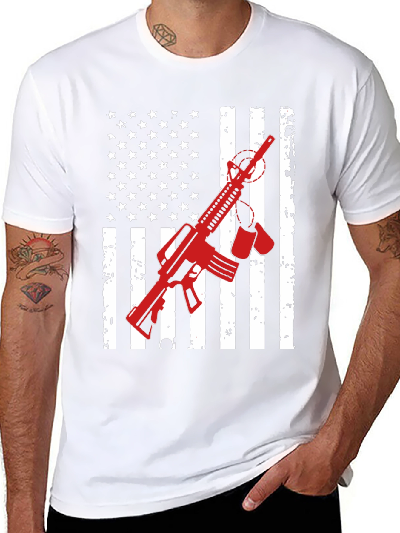 American Flag AR-15 Graphic Tee