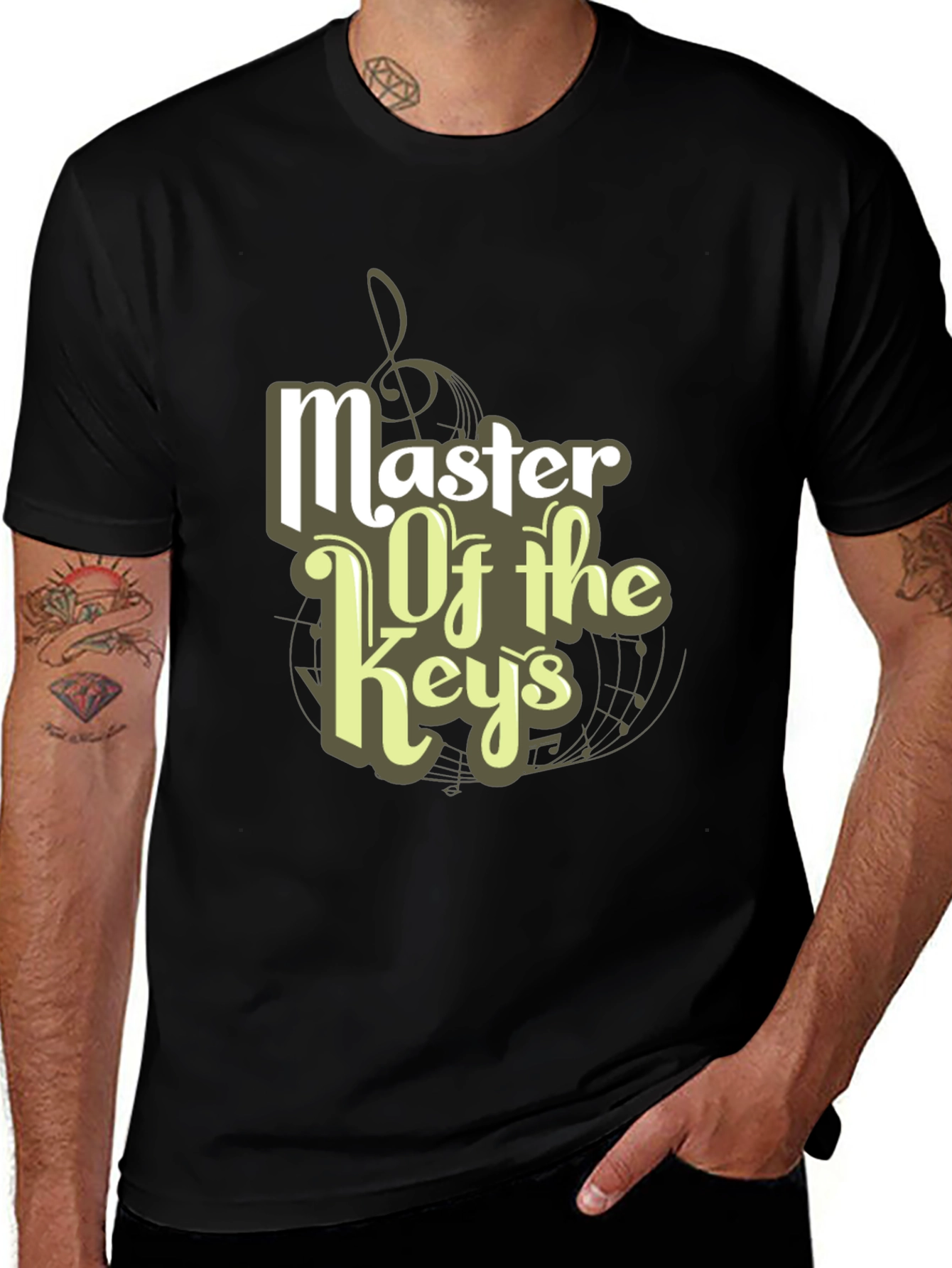 Master of the Keys Black Graphic T-Shirt