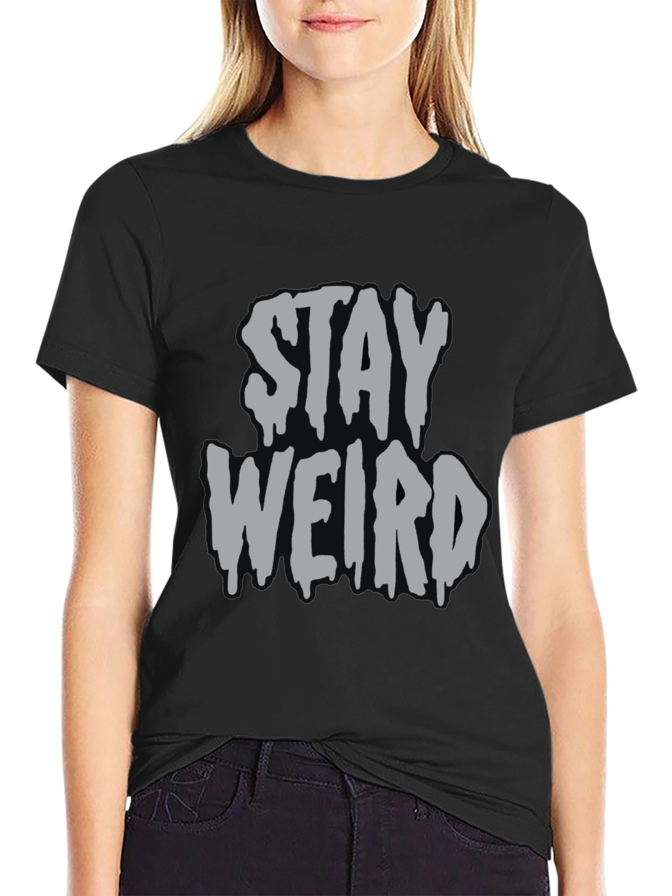 Stay Weird Graphic Tee - Mens Black T-Shirt