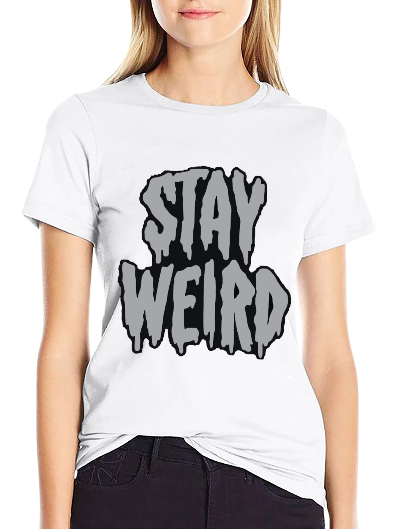 Stay Weird Graphic Tee - Mens Black T-Shirt