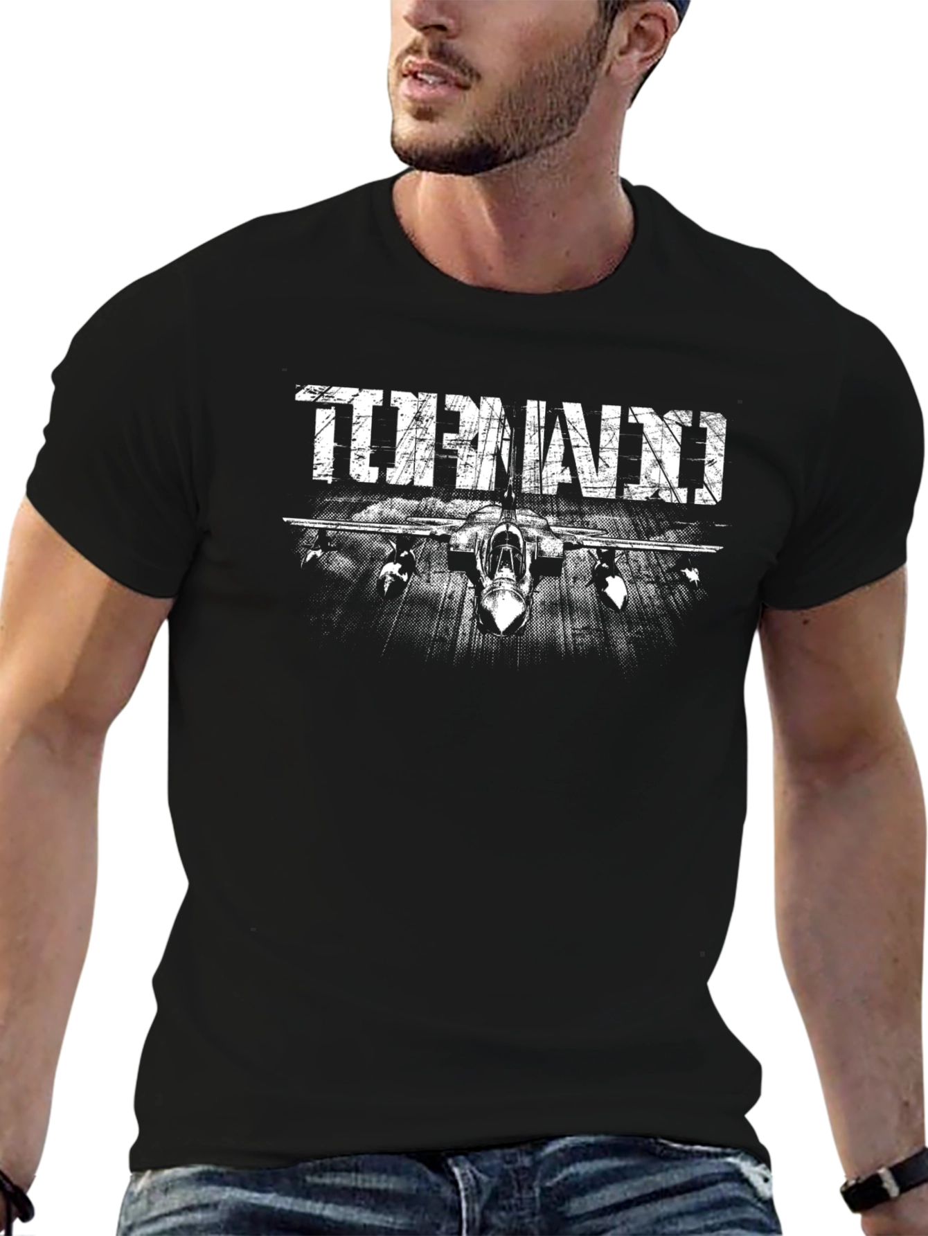 Tornado Jet Fighter Black T-Shirt