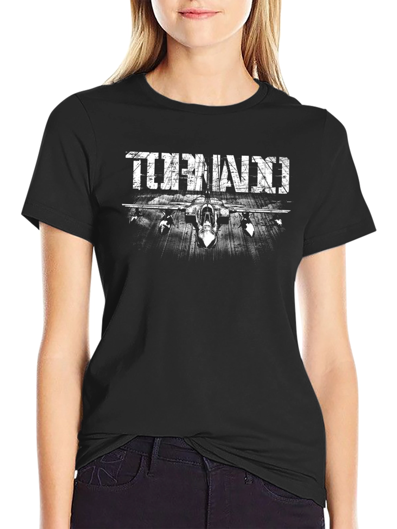 Tornado Jet Fighter Black T-Shirt