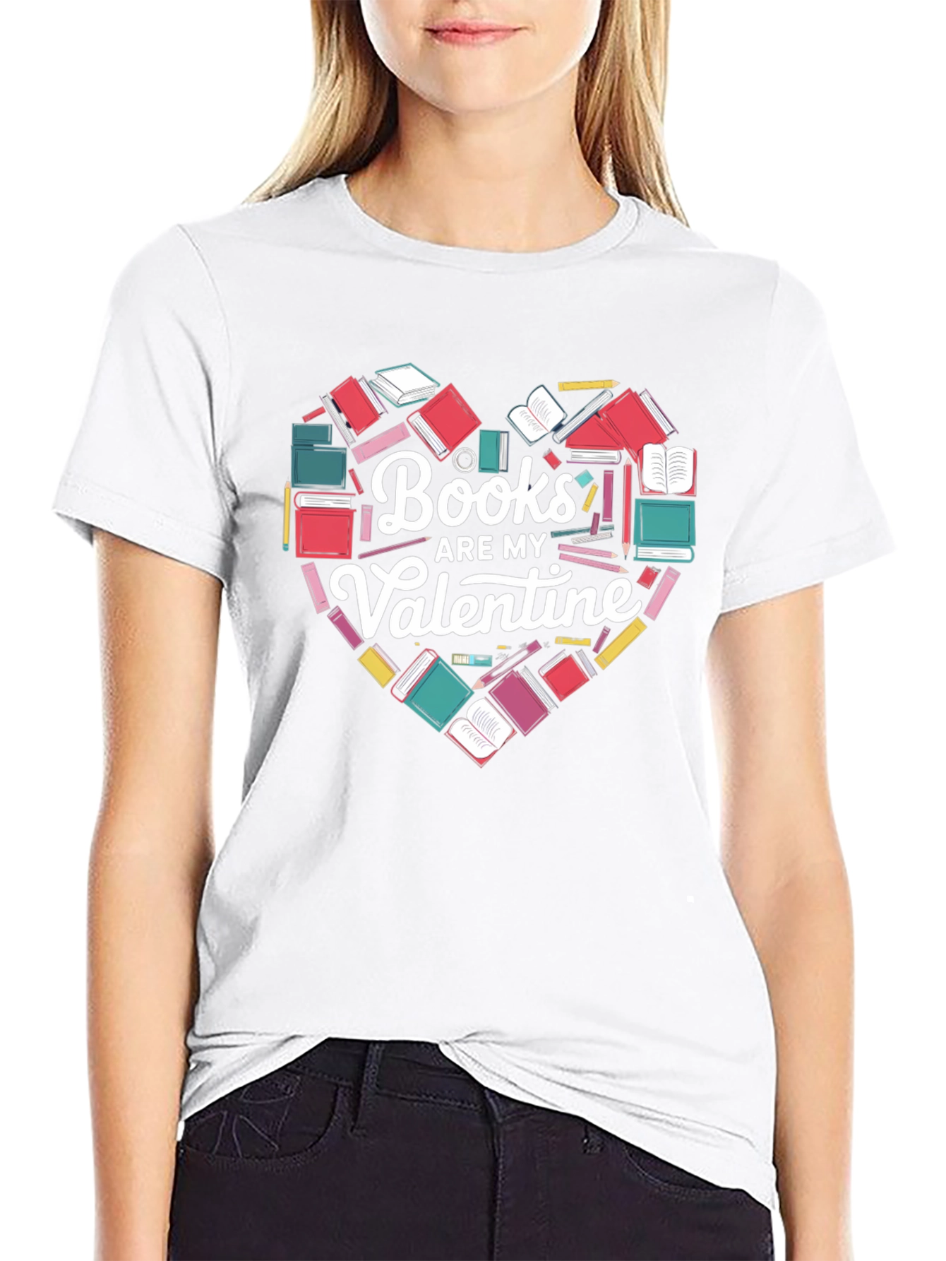 Books Are My Valentine Graphic T-Shirt
