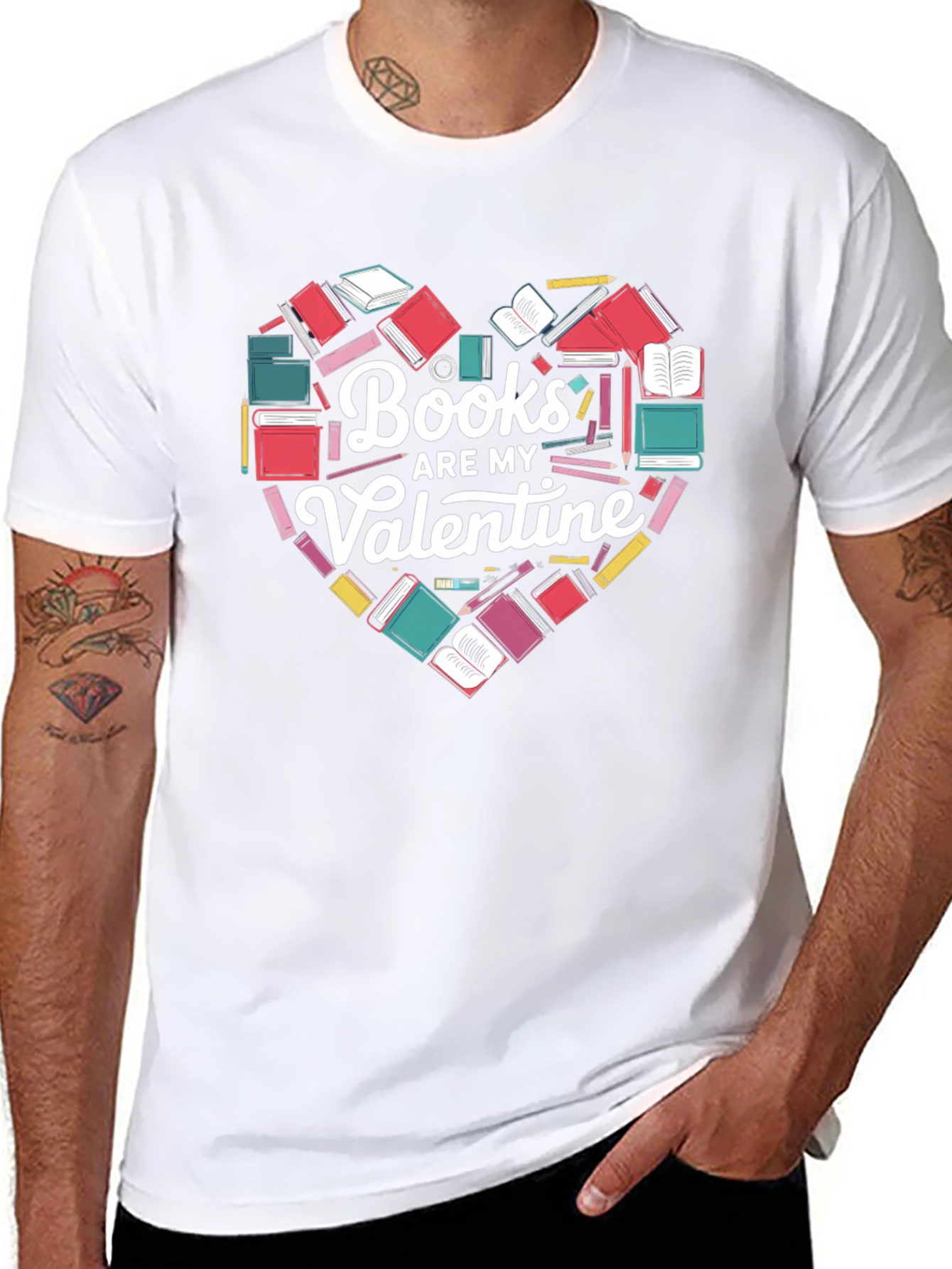 Books Are My Valentine Graphic T-Shirt