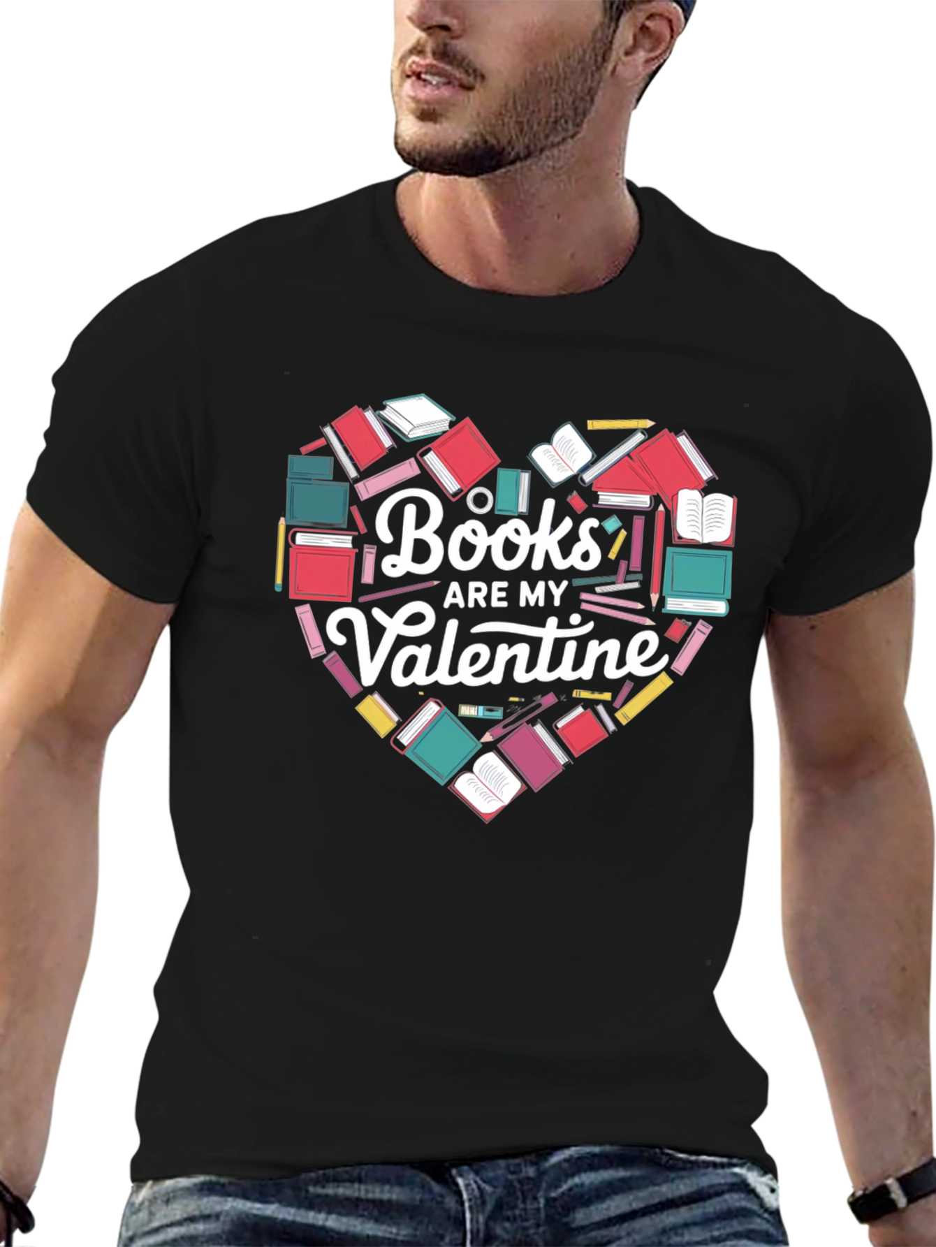 Books Are My Valentine Graphic T-Shirt