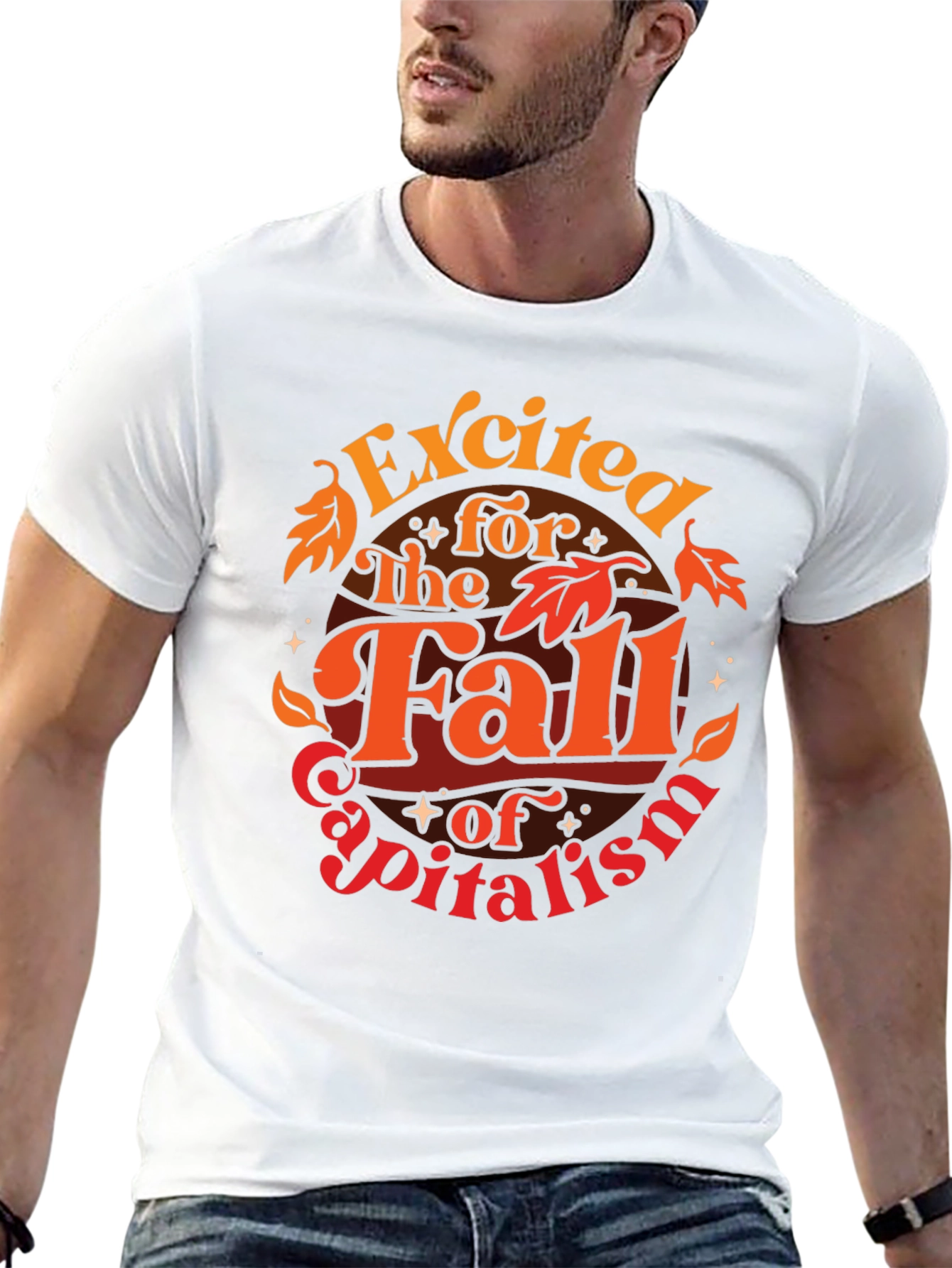 Excited for the Fall of Capitalism Graphic T-Shirt