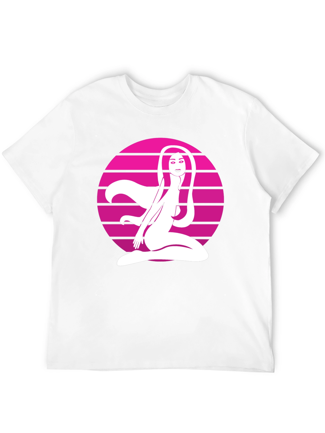 Retro Graphic Tee - Woman in Circle