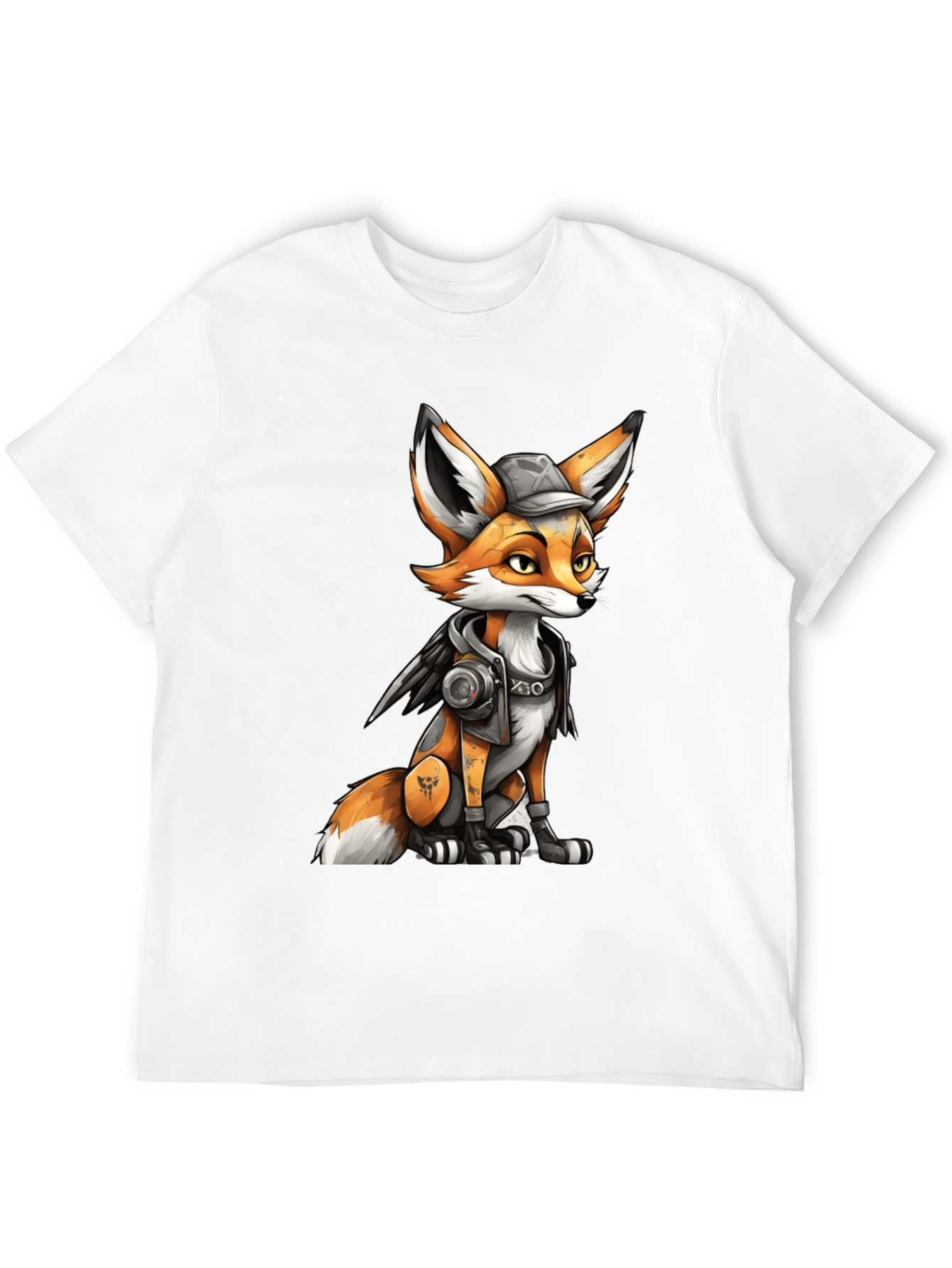 Fox Character Graphic Black T-Shirt