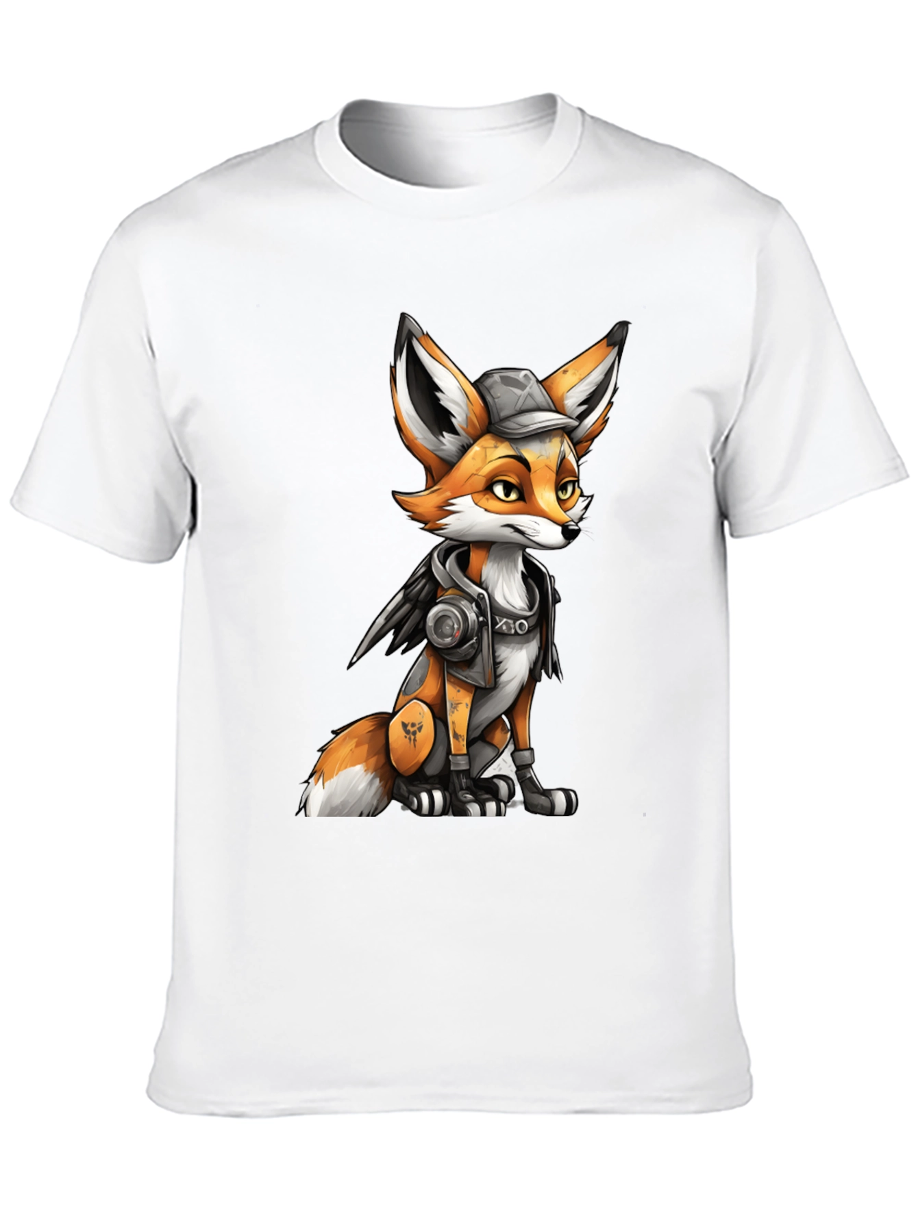 Fox Character Graphic Black T-Shirt