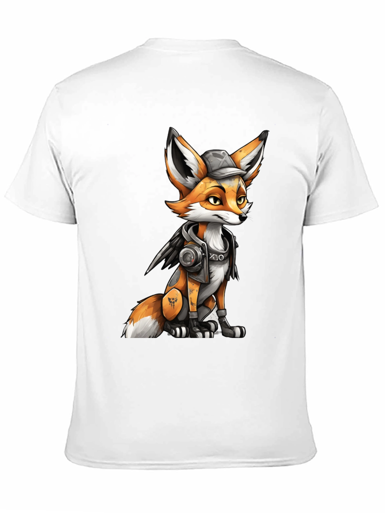 Fox Character Graphic Black T-Shirt