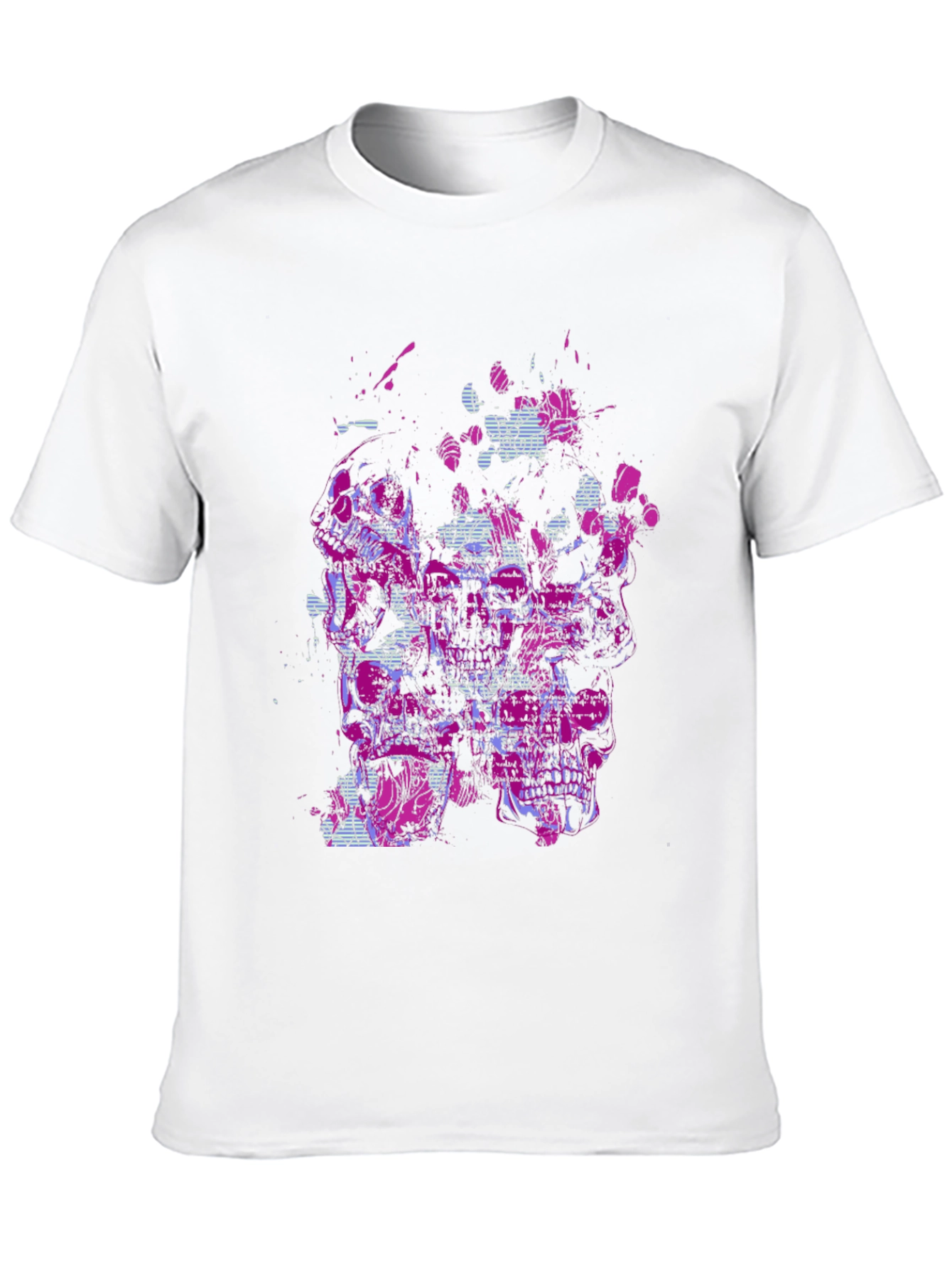 Edgy Skull Graphic Tee - Black