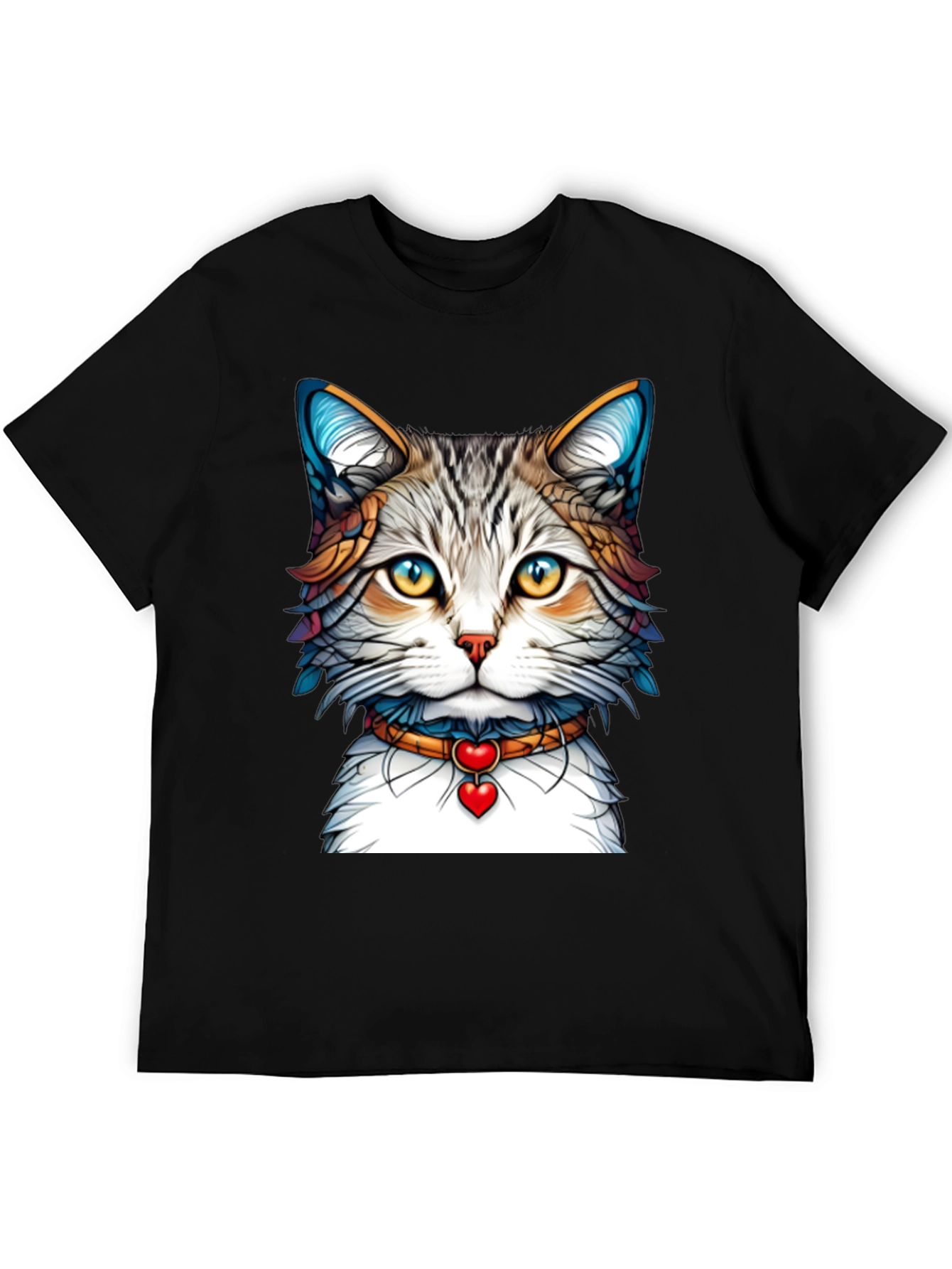 Cat Lover Graphic Tee - Black
