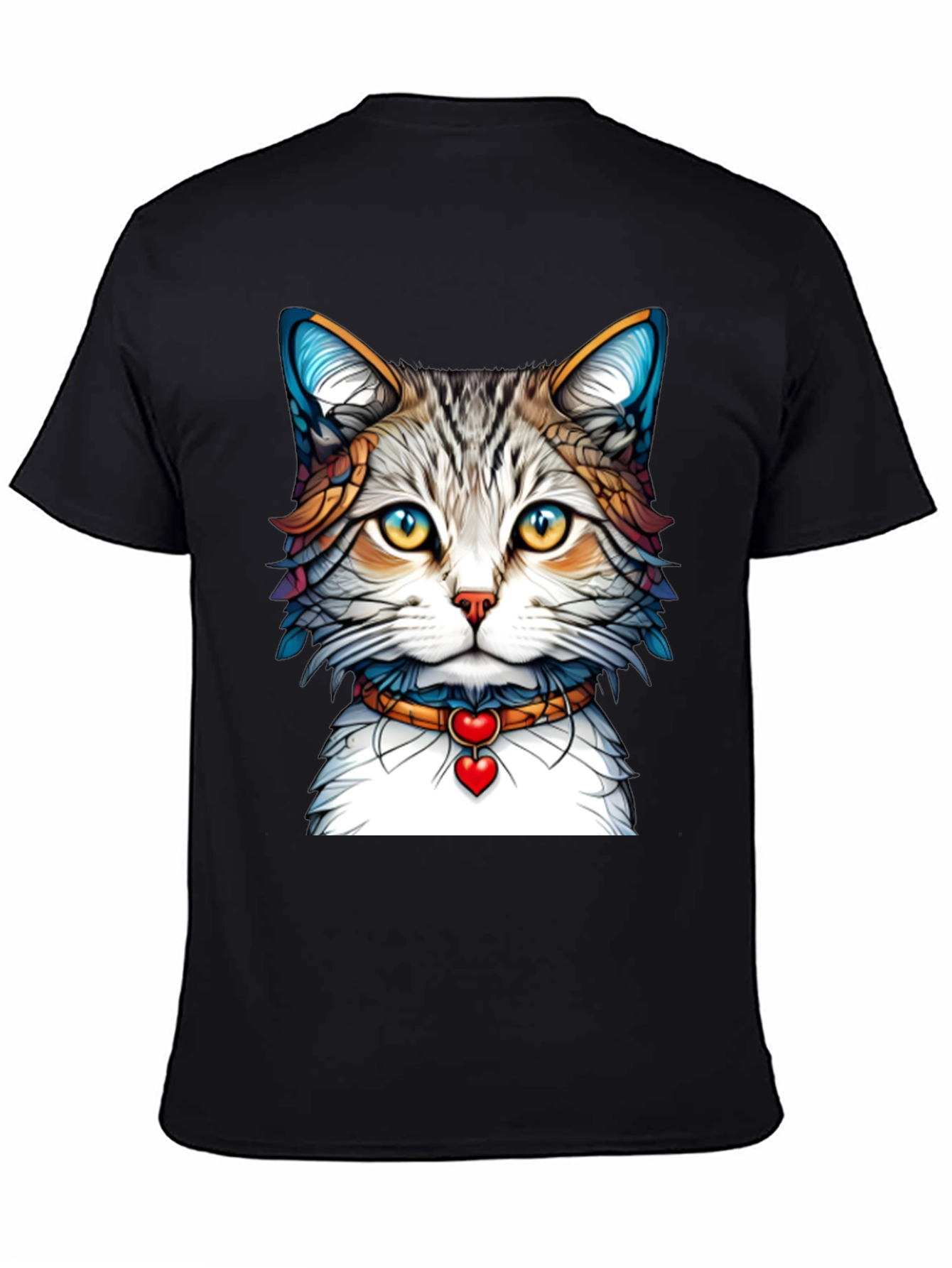 Cat Lover Graphic Tee - Black
