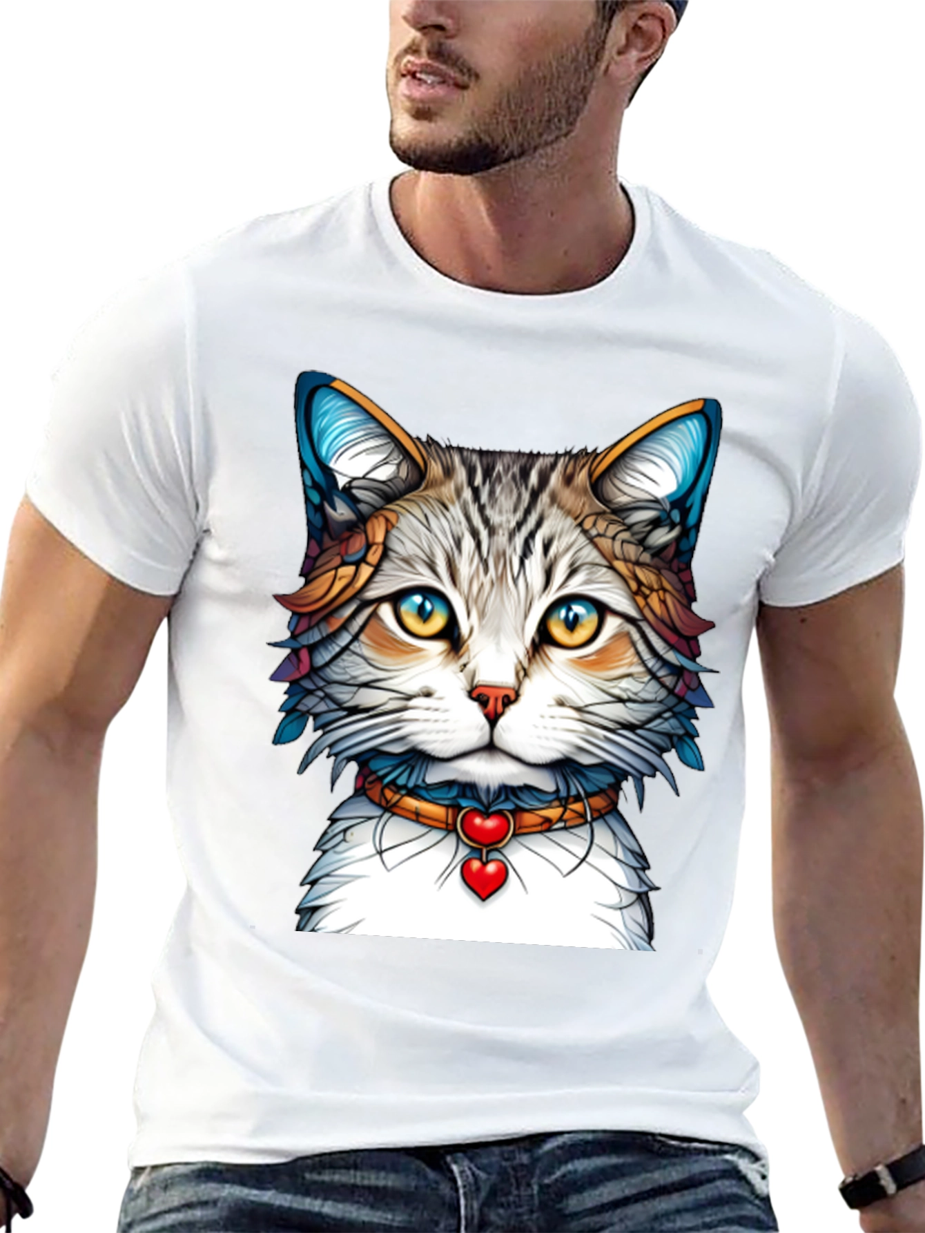 Cat Lover Graphic Tee - Black