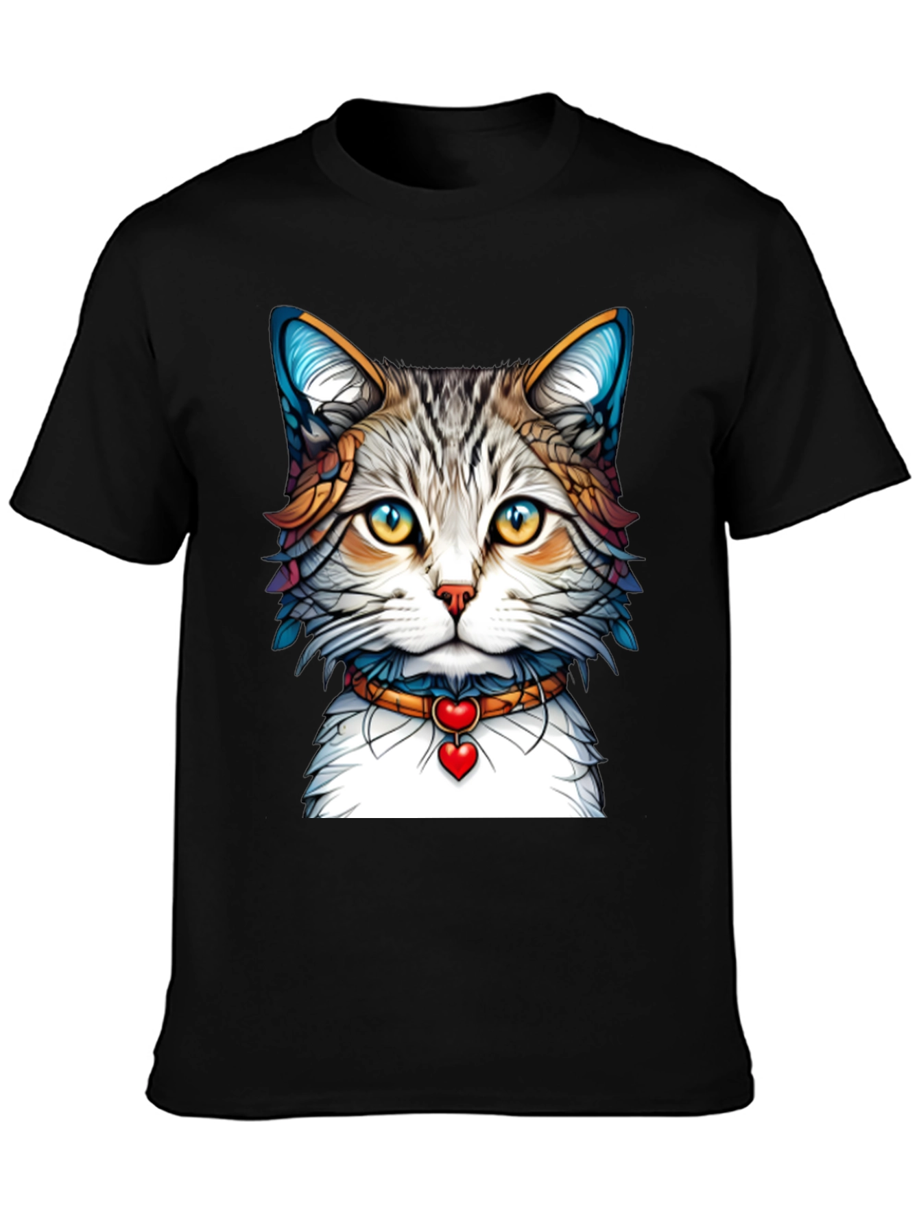 Cat Lover Graphic Tee - Black