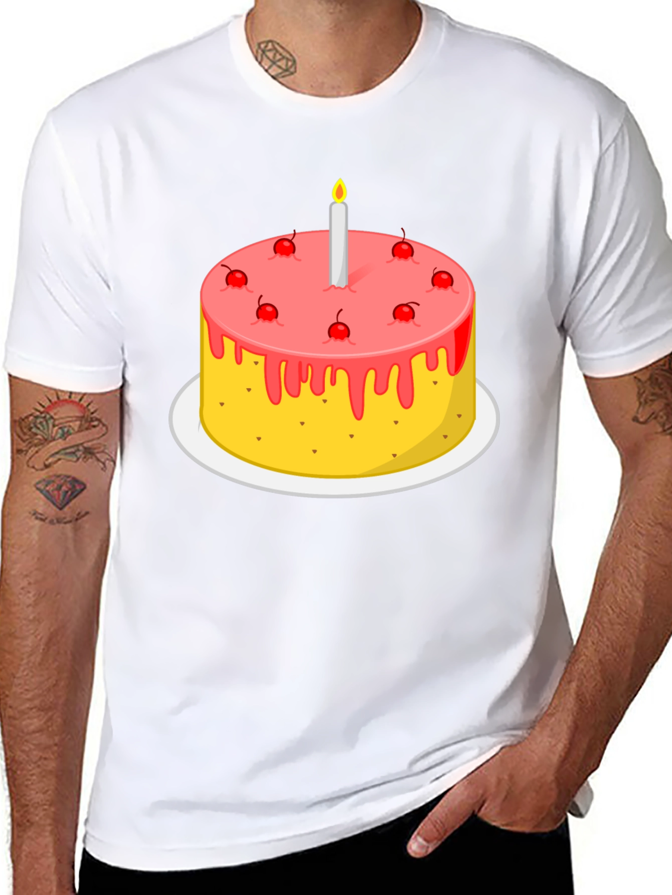 Birthday Cake Graphic Tee - Festive & Fun T-Shirt