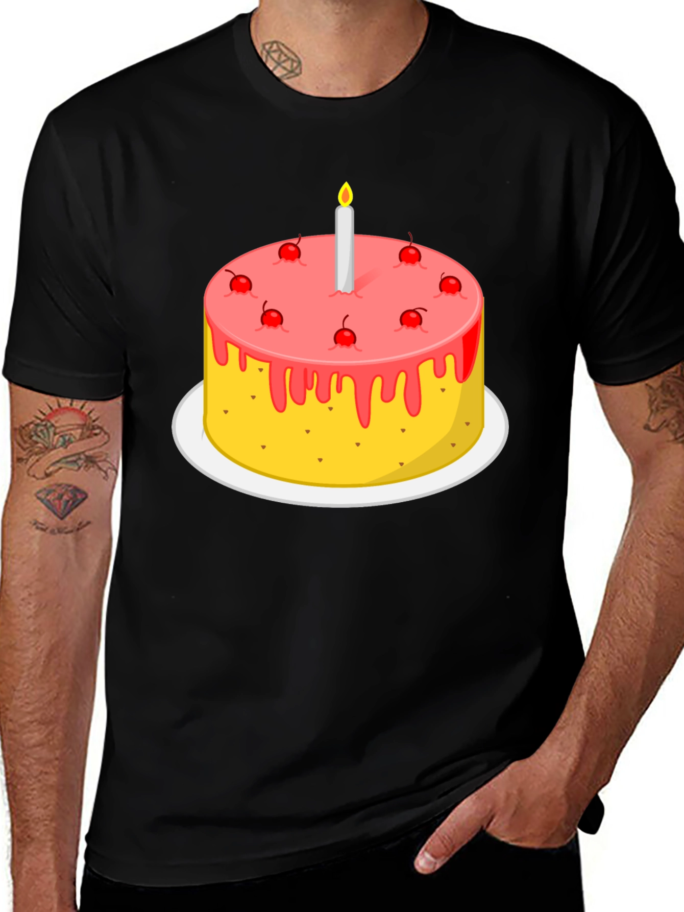 Birthday Cake Graphic Tee - Festive & Fun T-Shirt