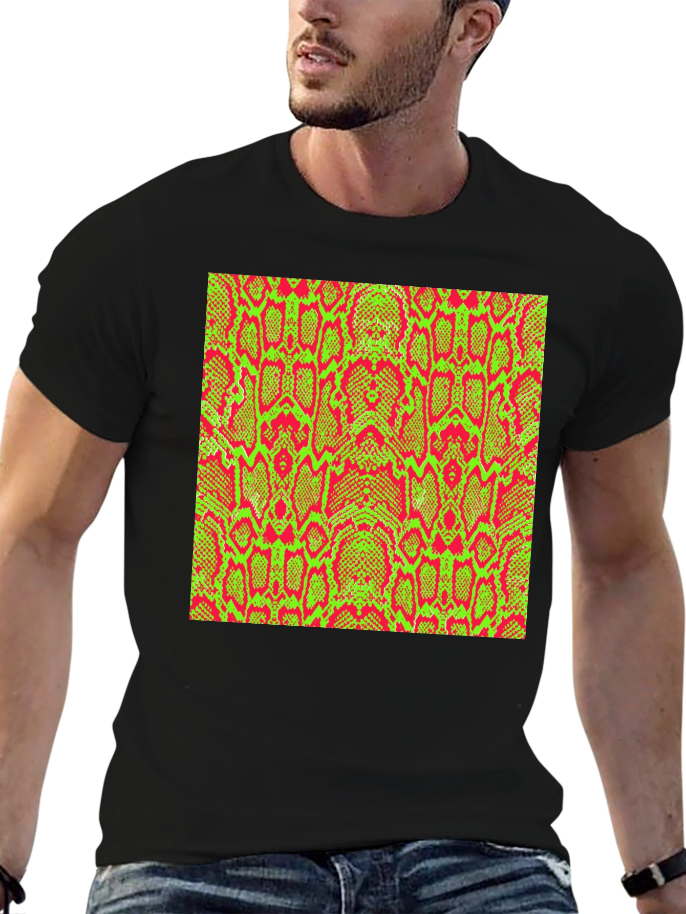 Bold Snake Print Tee - Unique Style