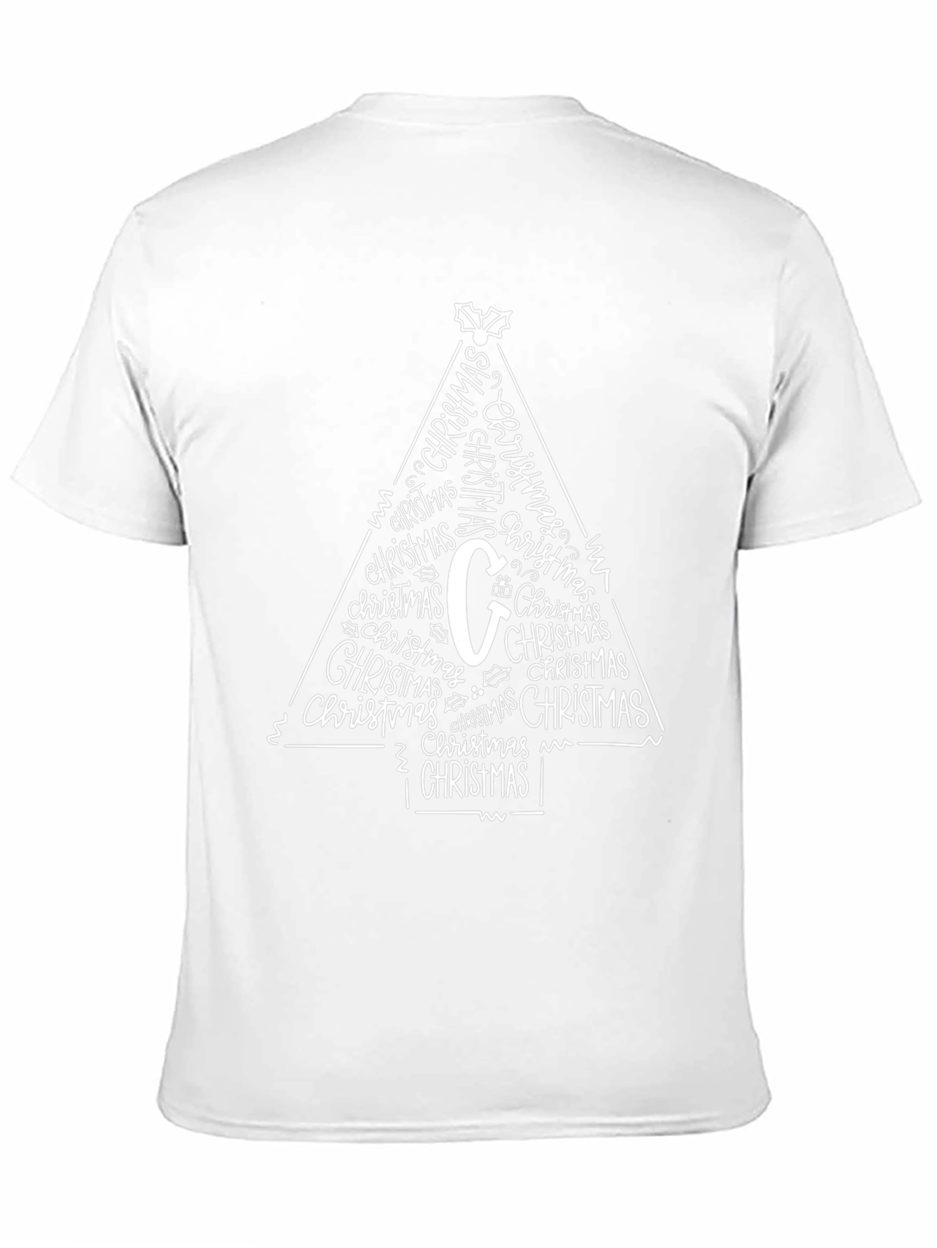 Festive Christmas Tree Word Art T-Shirt