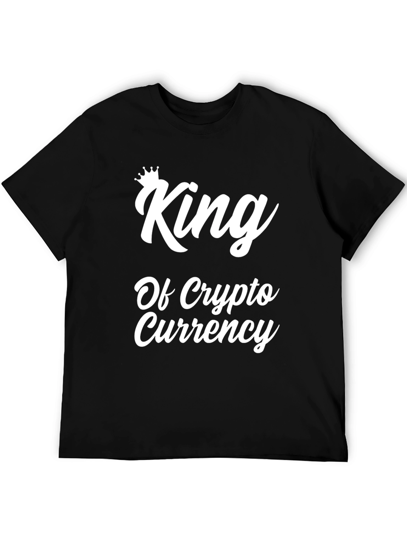 King of Crypto Currency T-Shirt - Black Graphic Tee