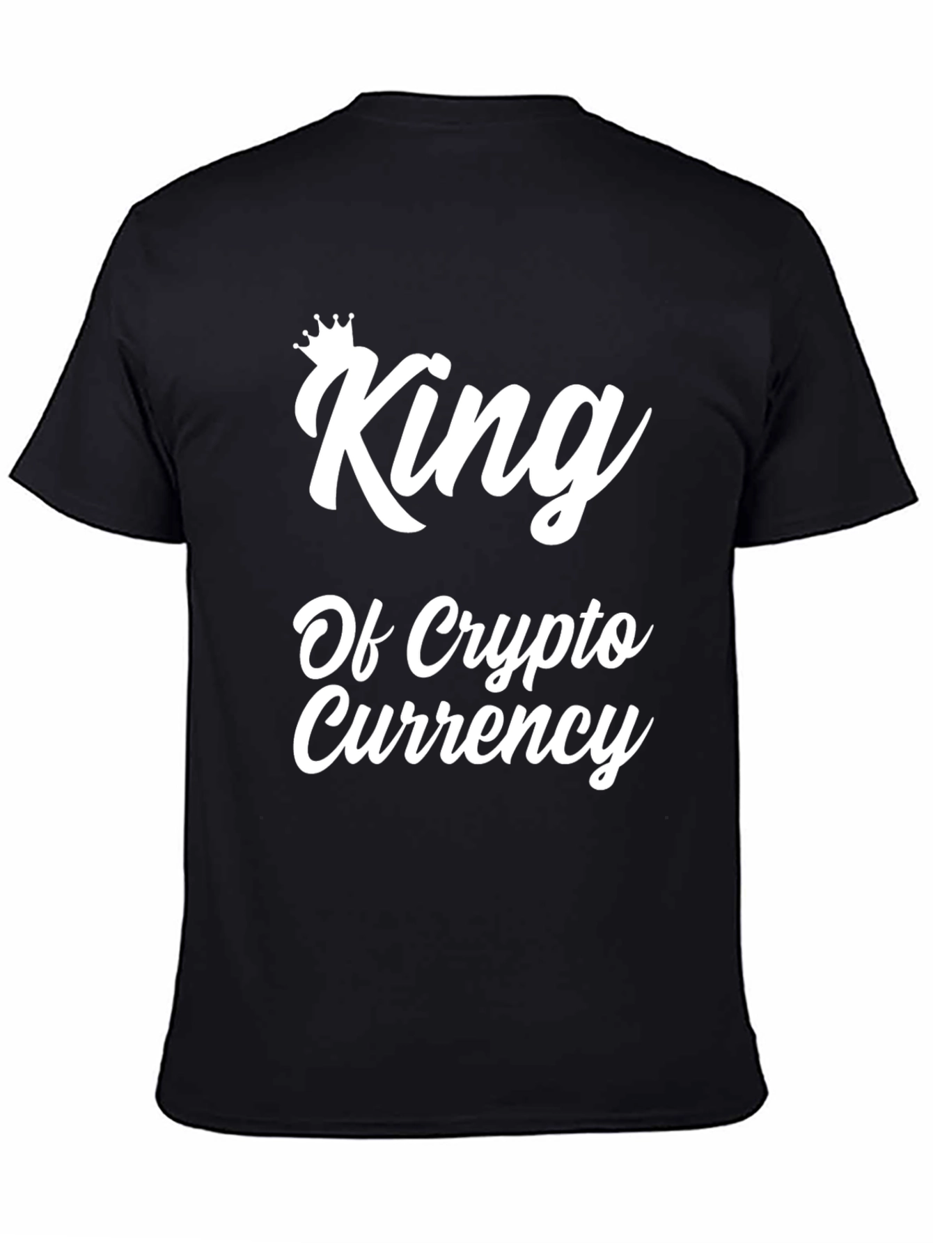 King of Crypto Currency T-Shirt - Black Graphic Tee