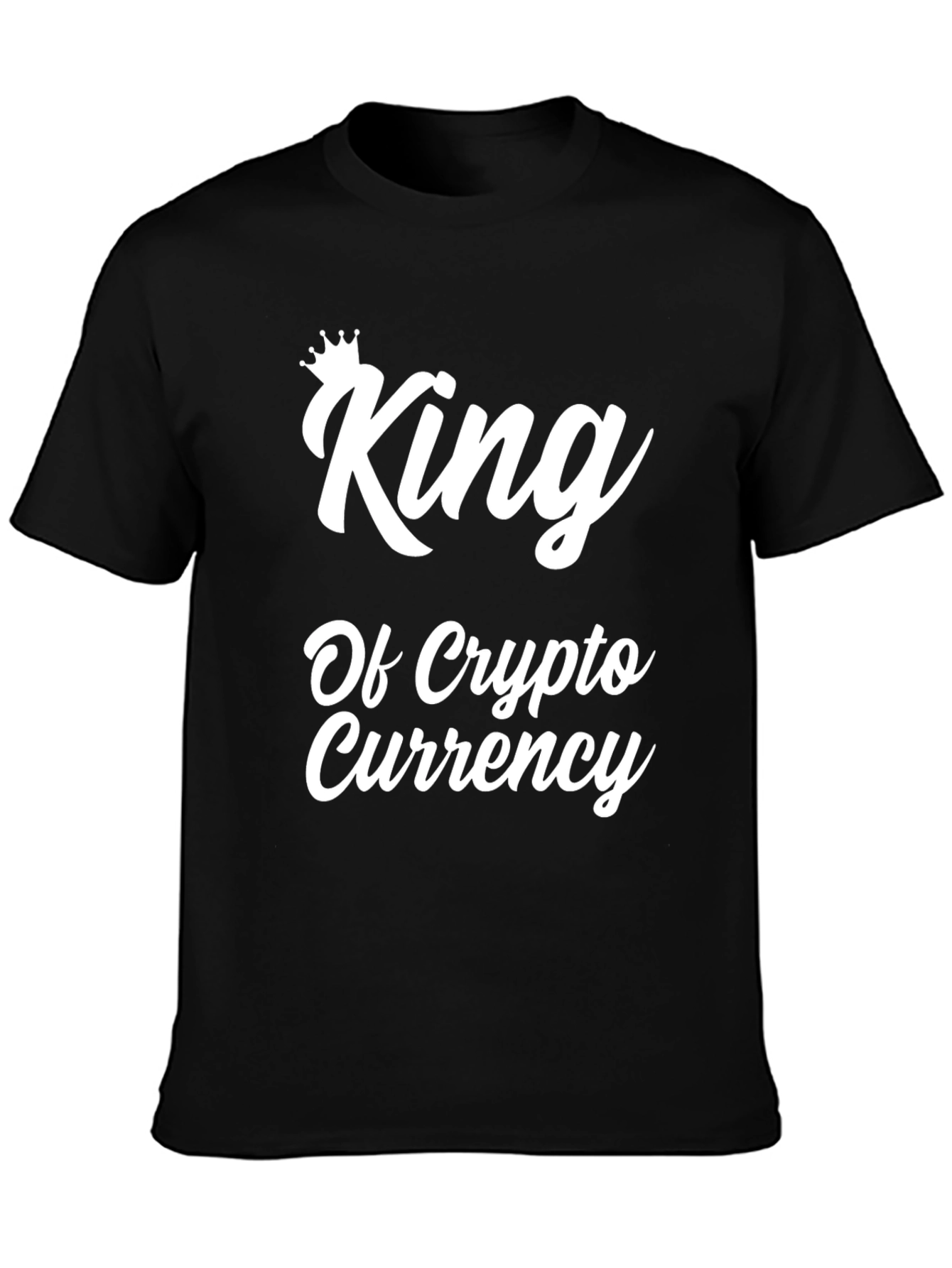 King of Crypto Currency T-Shirt - Black Graphic Tee