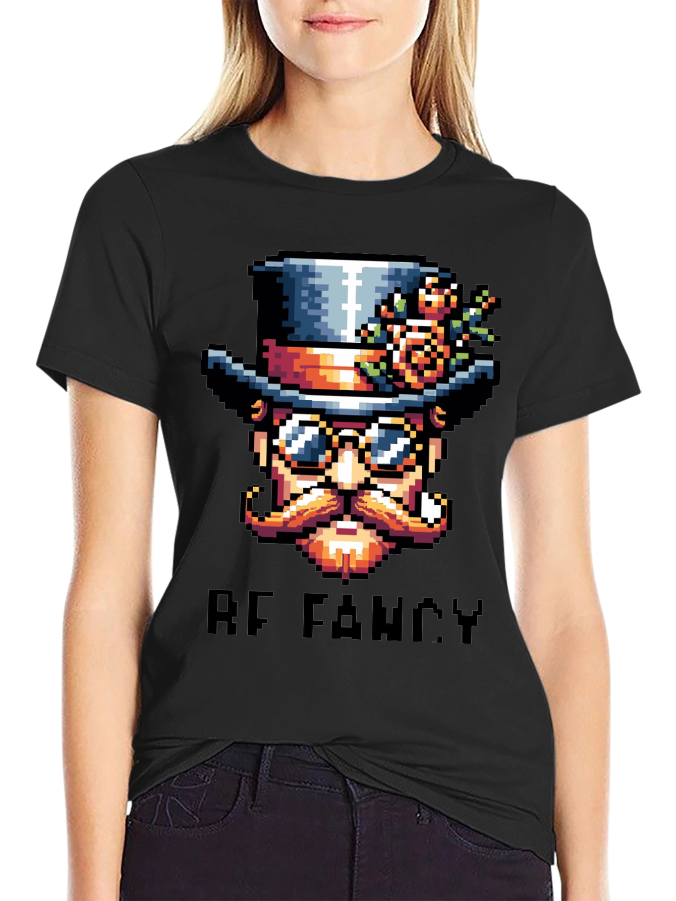 Be Fancy Pixel Art T-Shirt - Unique Steampunk Style