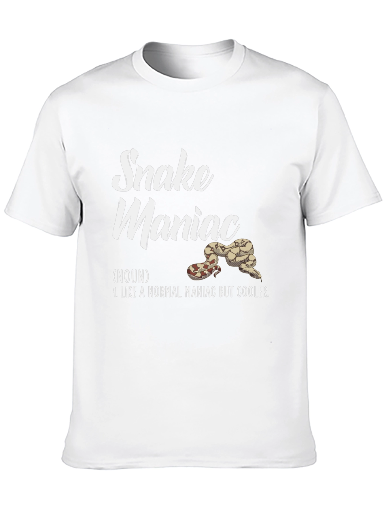 Snake Maniac Graphic T-Shirt - Cool Reptile Lover Tee