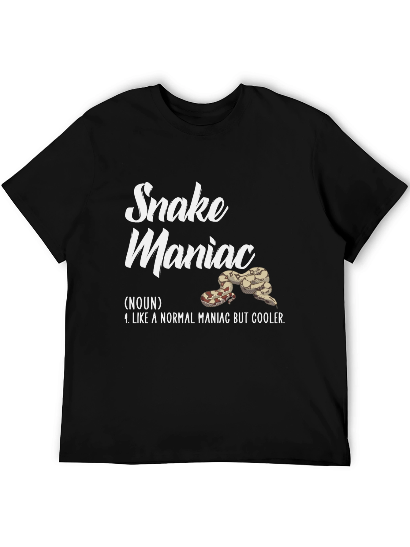 Snake Maniac Graphic T-Shirt - Cool Reptile Lover Tee