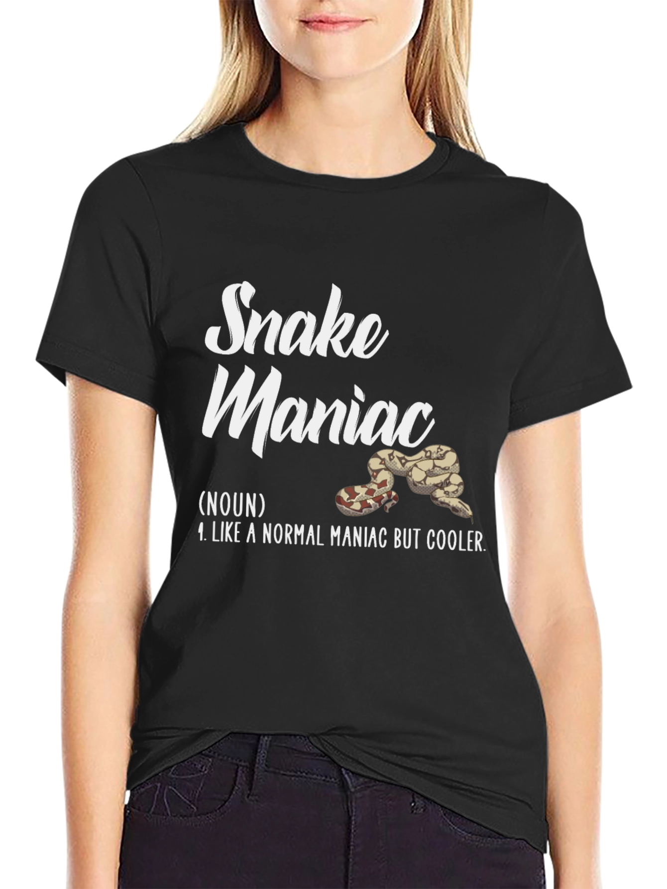 Snake Maniac Graphic T-Shirt - Cool Reptile Lover Tee