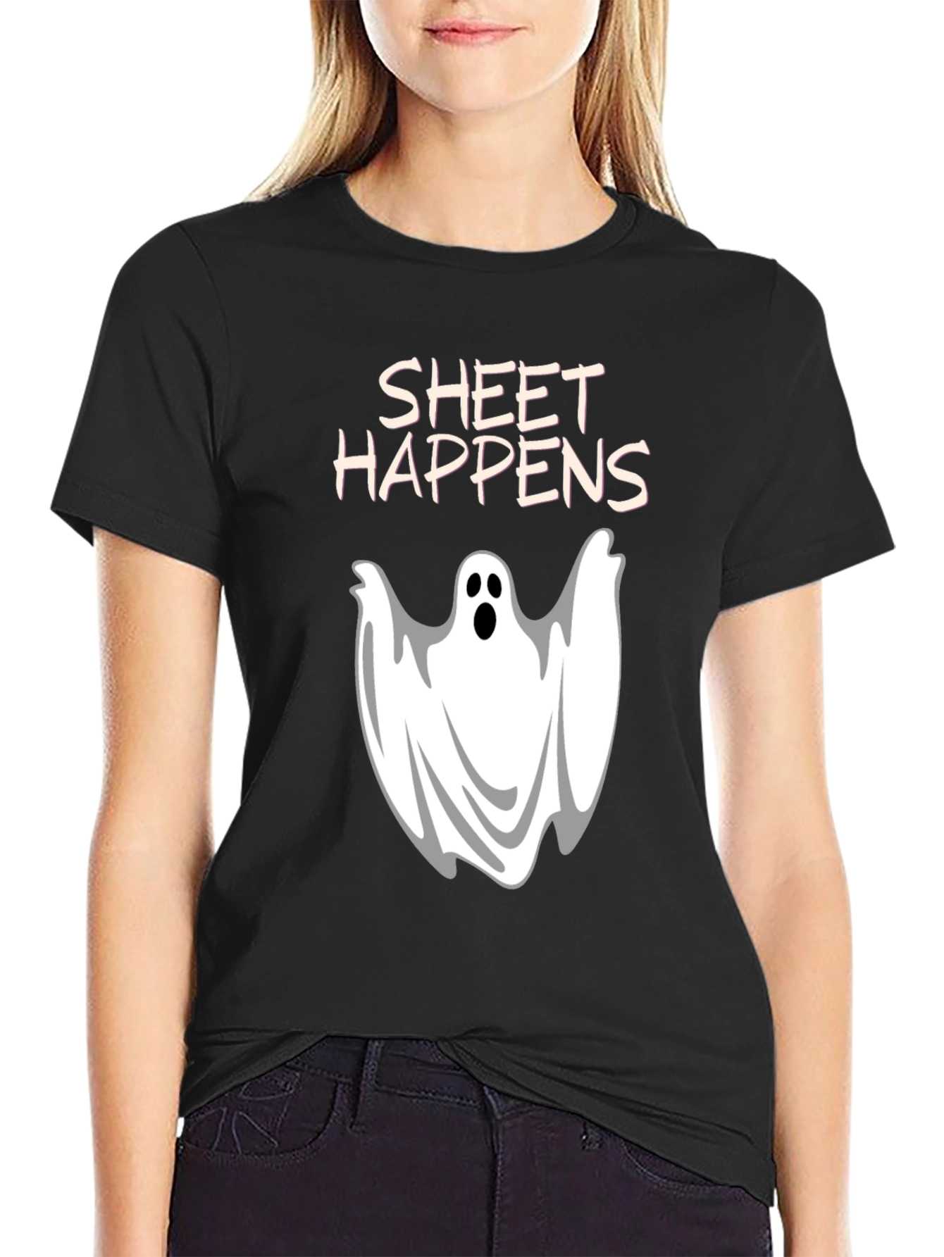 Sheet Happens Ghost Graphic Tee