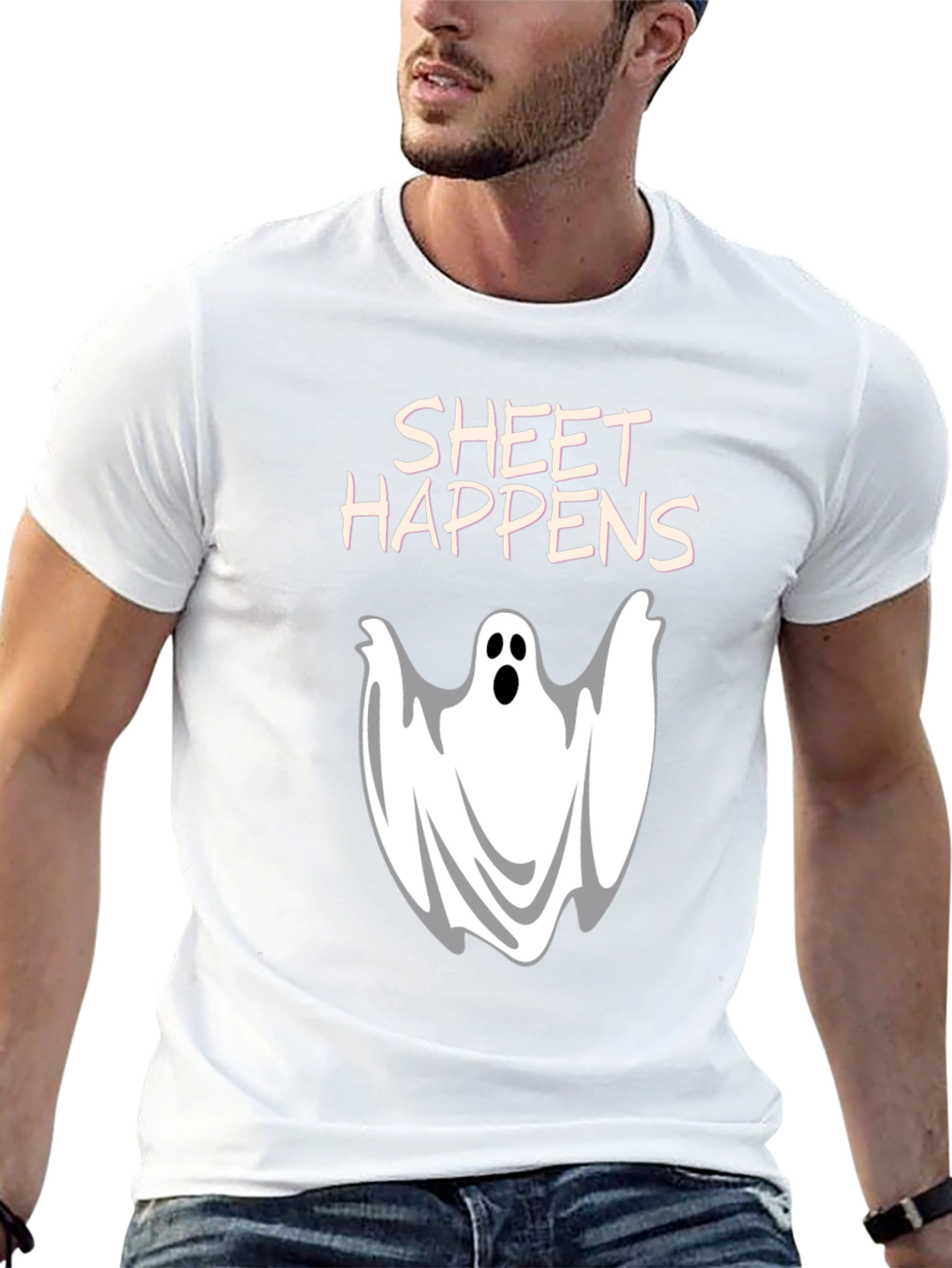 Sheet Happens Ghost Graphic Tee