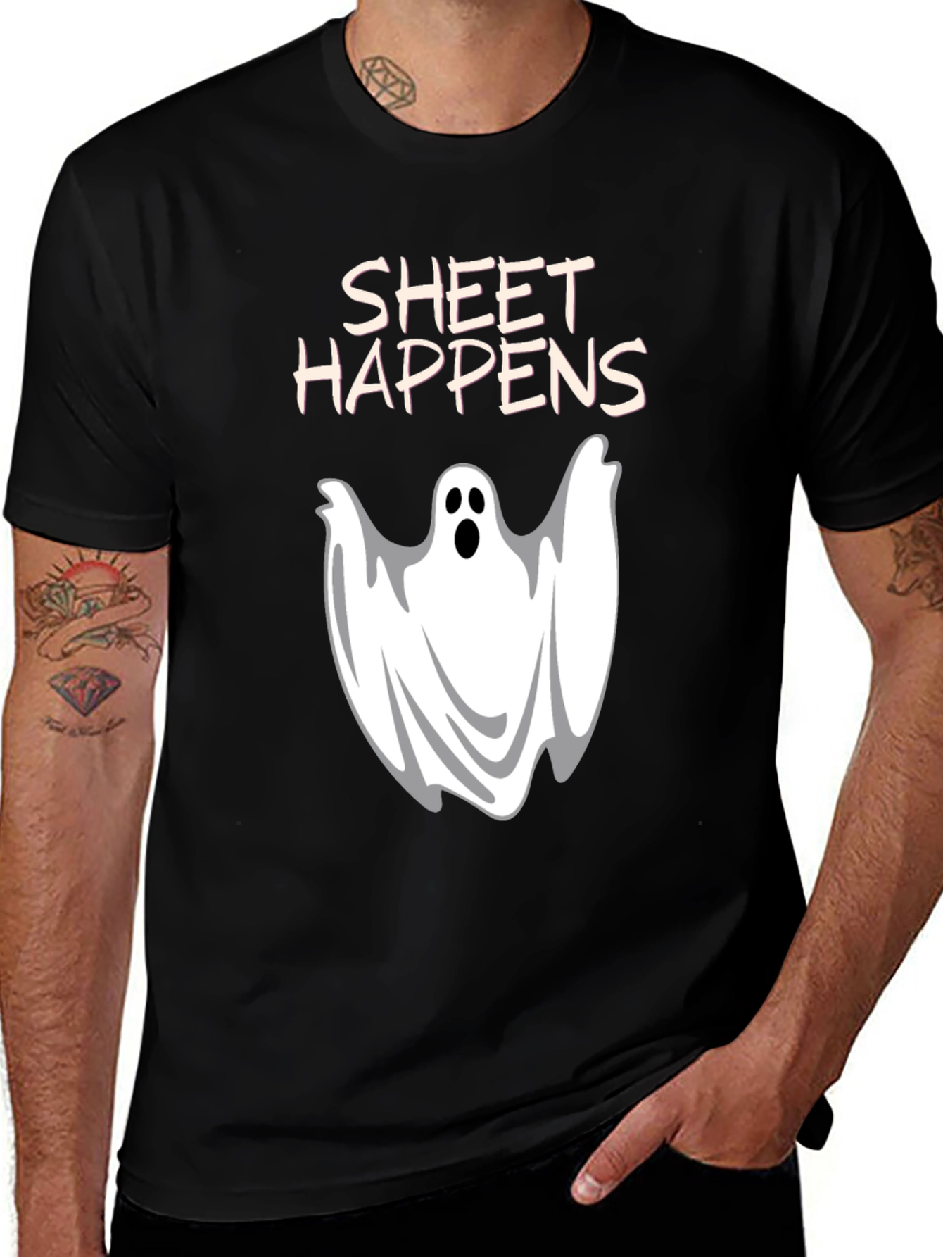 Sheet Happens Ghost Graphic Tee