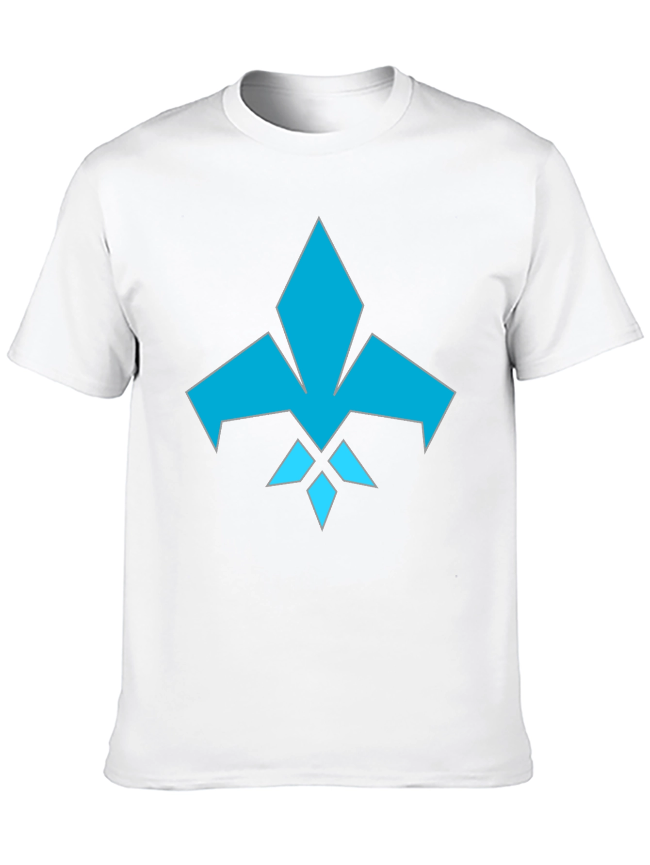 Mens Black Tee with Abstract Blue Graphic Design
