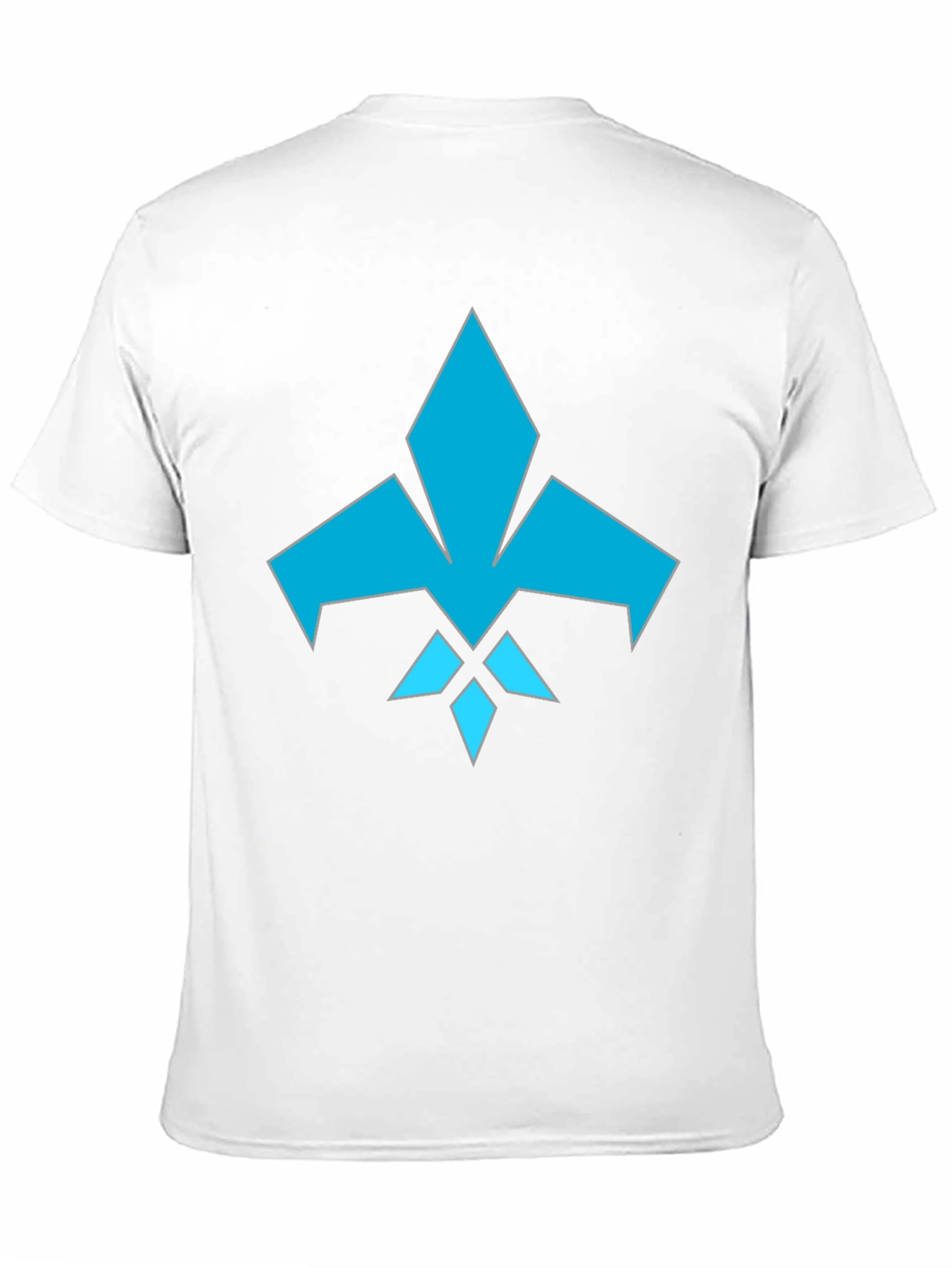 Mens Black Tee with Abstract Blue Graphic Design