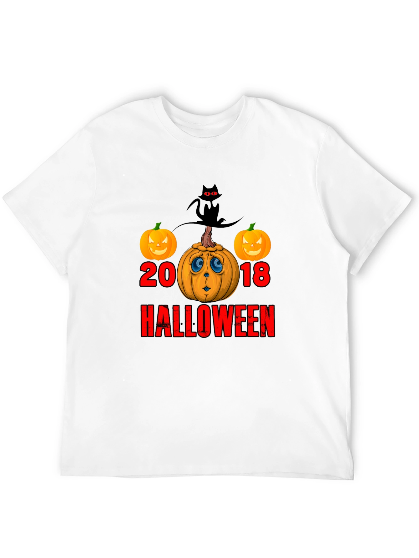 Halloween 2018 T-Shirt Pumpkin Cat