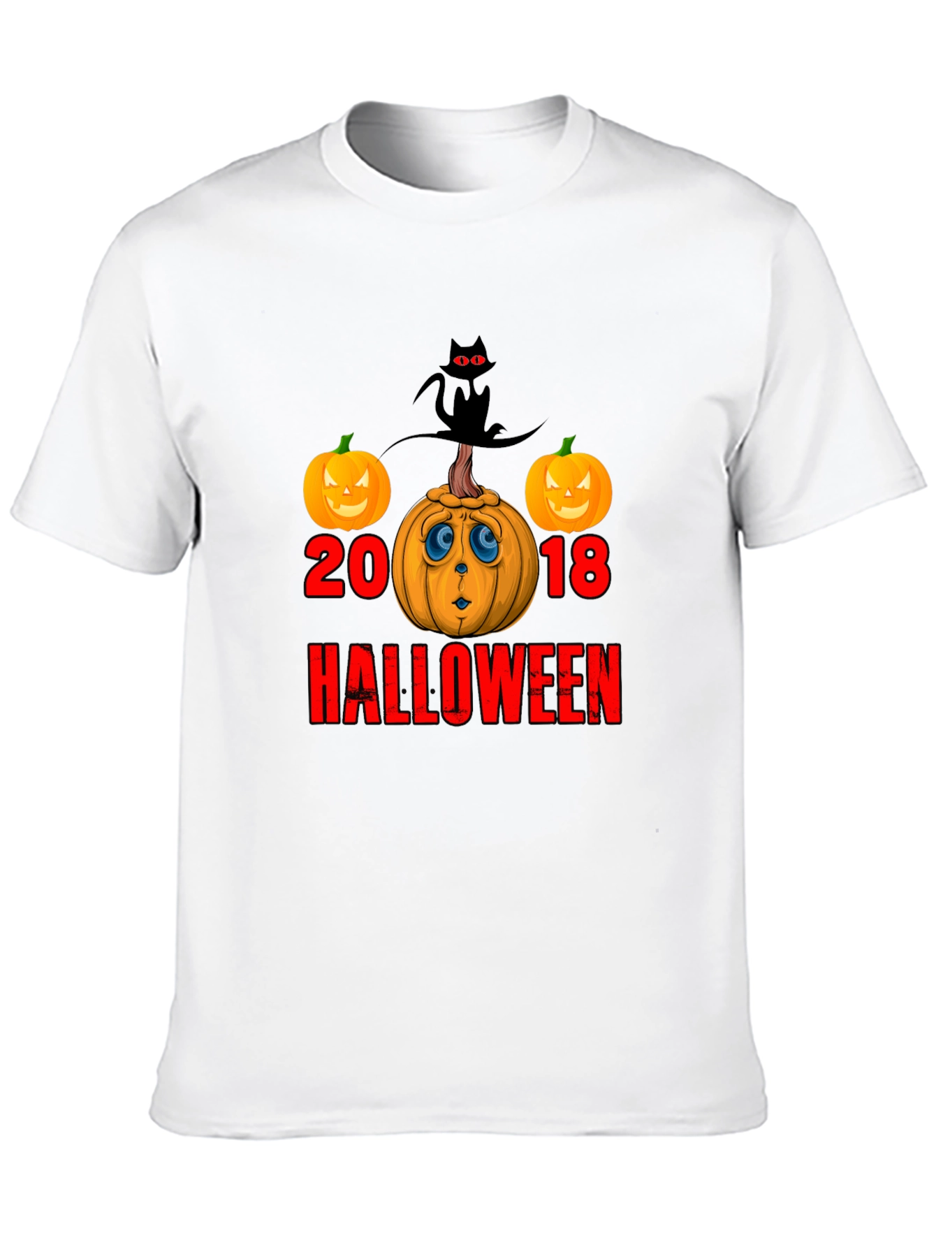 Halloween 2018 T-Shirt Pumpkin Cat