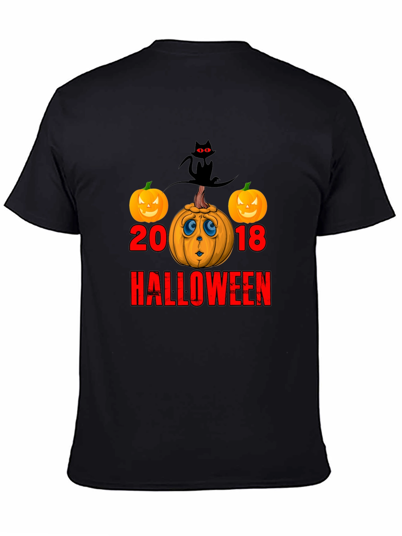 Halloween 2018 T-Shirt Pumpkin Cat